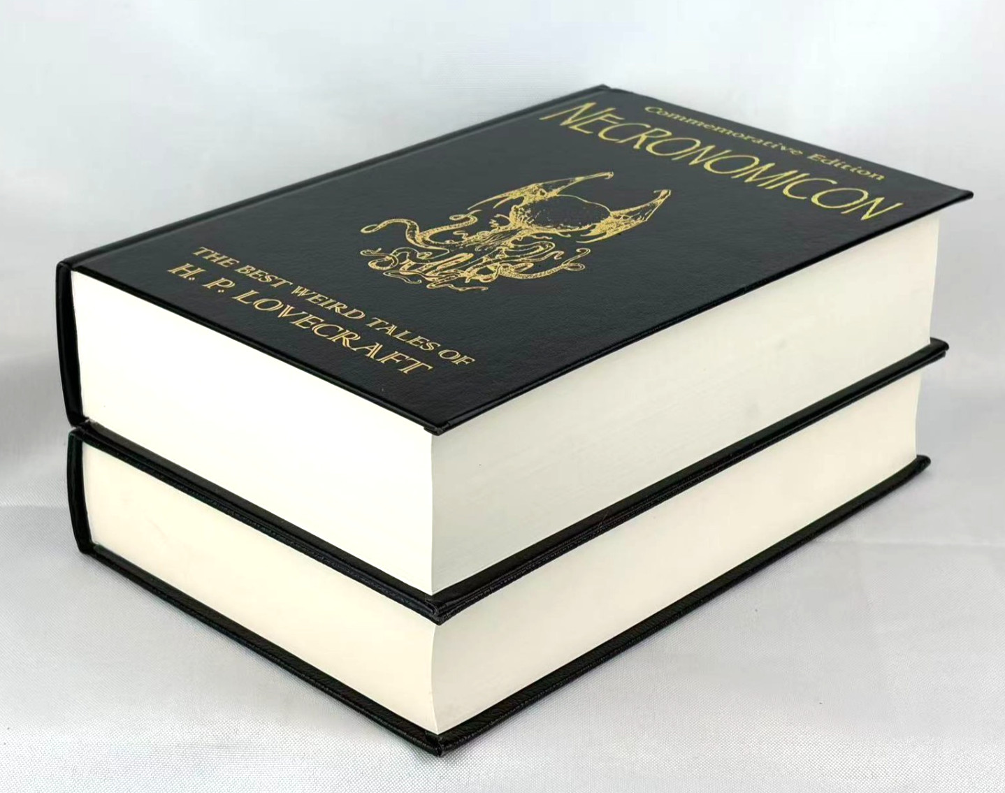 NECRONOMICON & ELDRITCH TALES of H.P. Lovecraft Set of 2 Deluxe Leather Classics