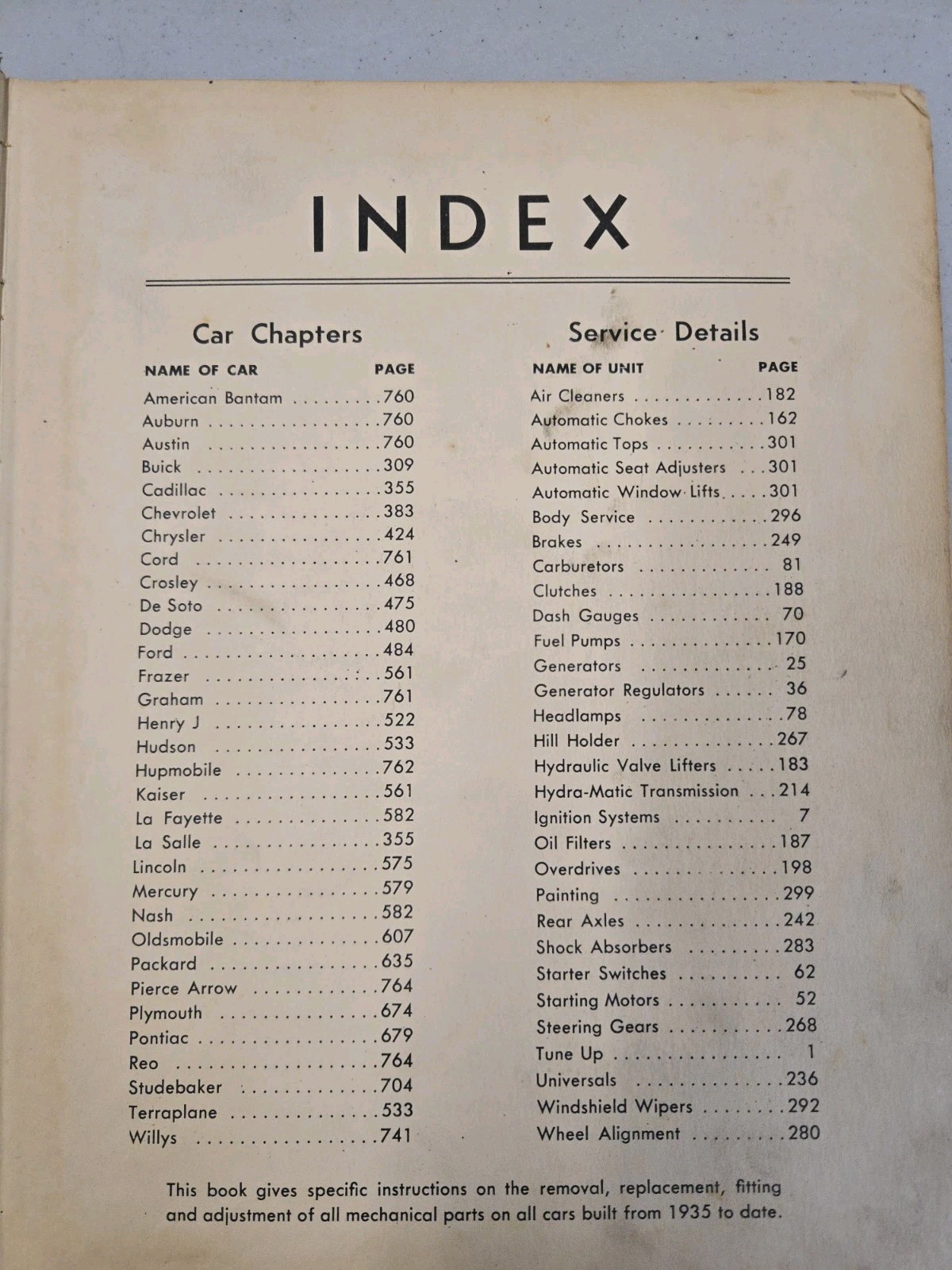 Motor’s Auto Repair Manual 1935-1951 Models 14th Edition