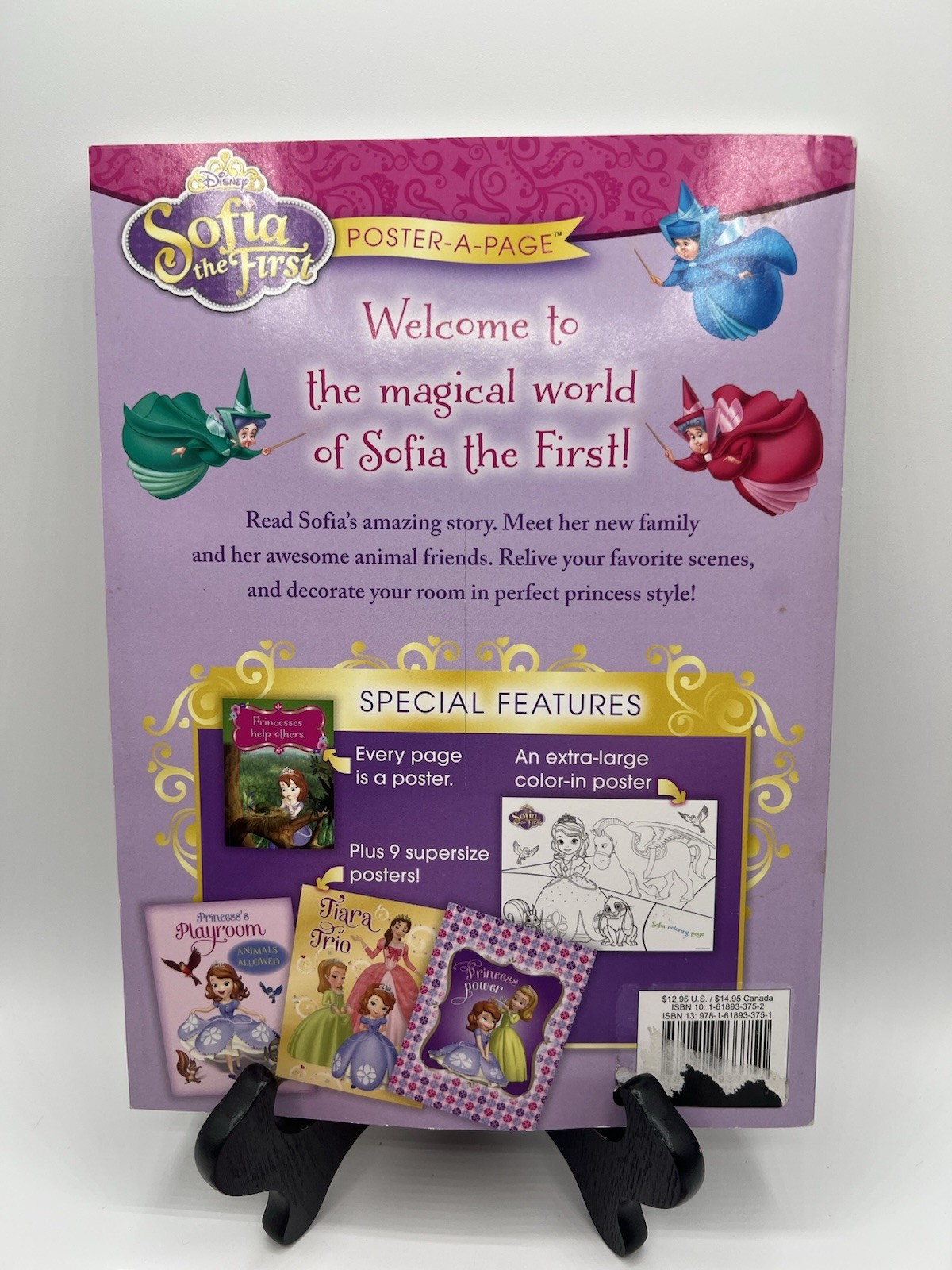 Disney Sofia the First Bundle: Create A Scene & Poster A Page Book w/ 2 Glasses
