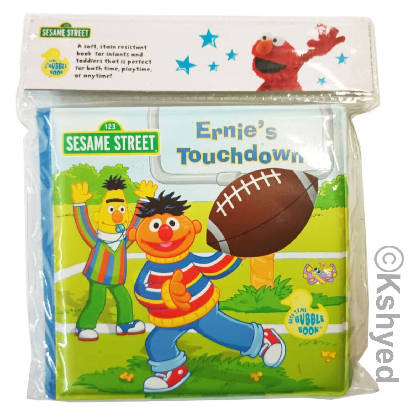 Sesame Street Ernie’s Touchdown Bubble Book (1 Pack) – Great For Bath Time – New