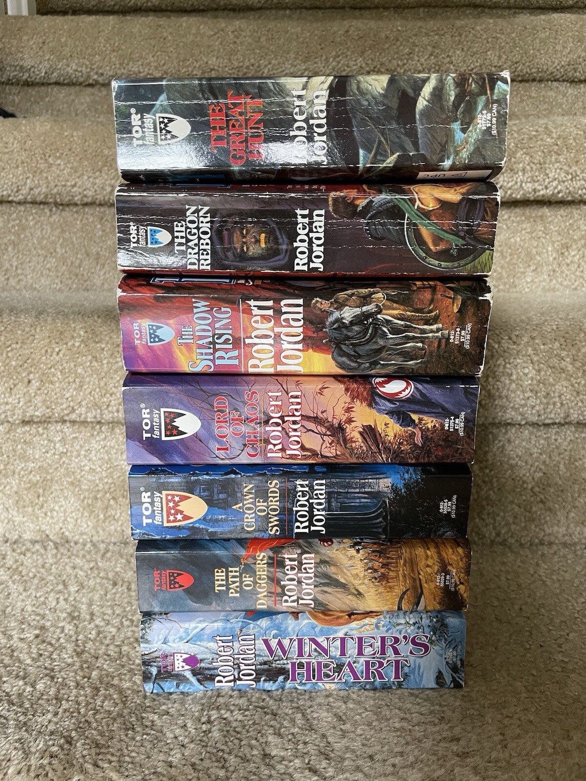 The Wheel of Time By Robert Jordan Paperback Books Lot Of 7