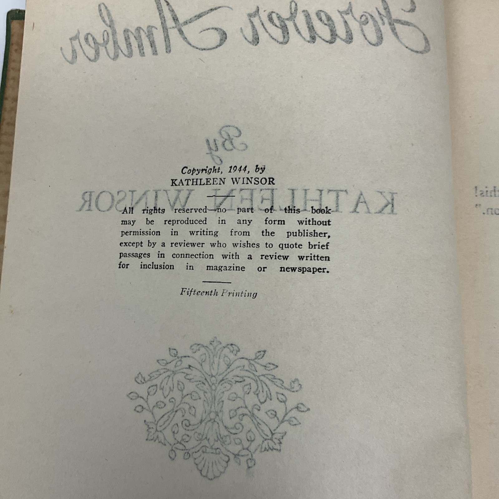 Forever Amber by Kathleen Winsor (1945, Hard Cover, The Macmillan Company)