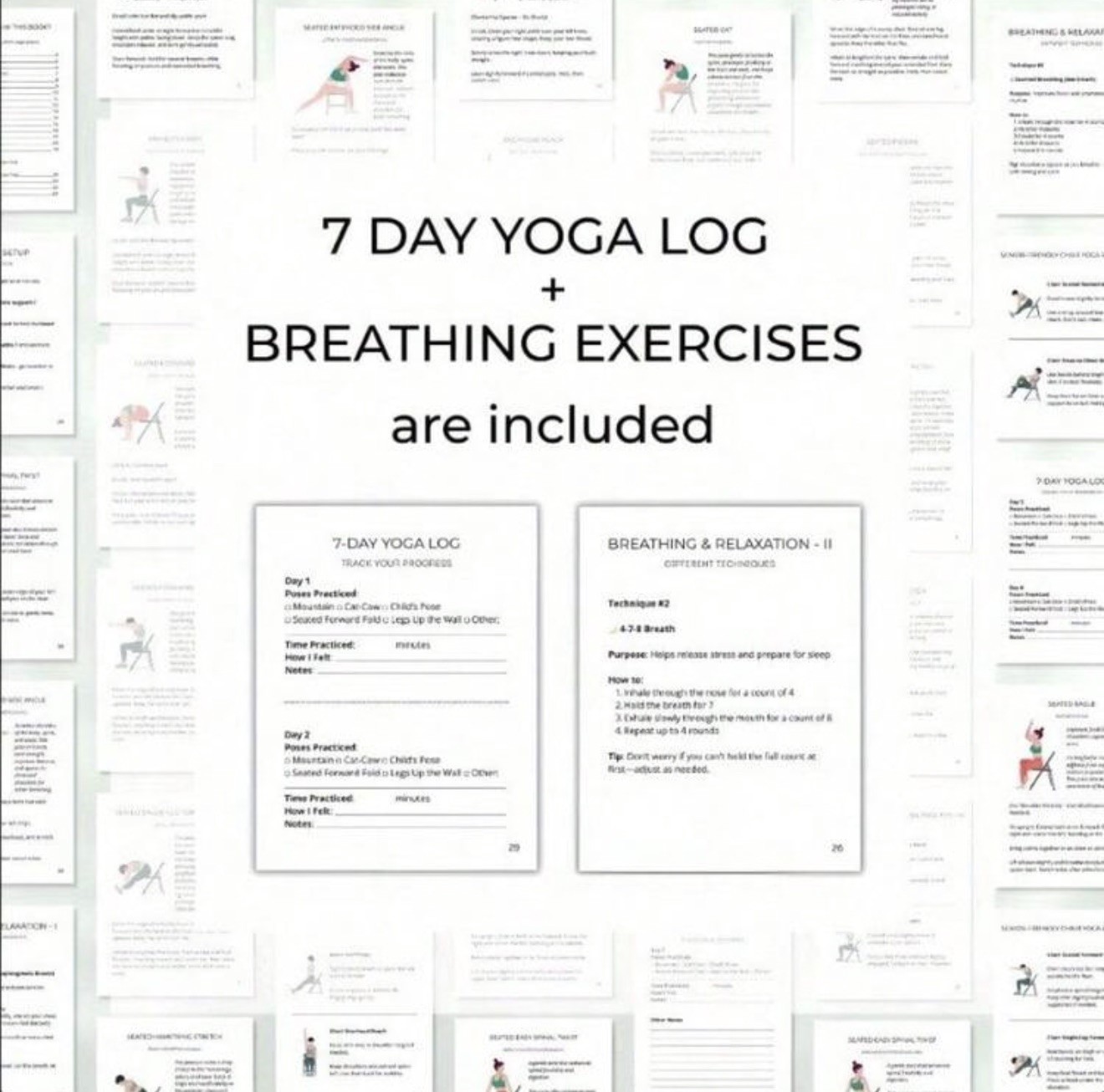 30 Day Chair Yoga for Seniors –Weight Loss Guide & Illustrated Exercise Notebook