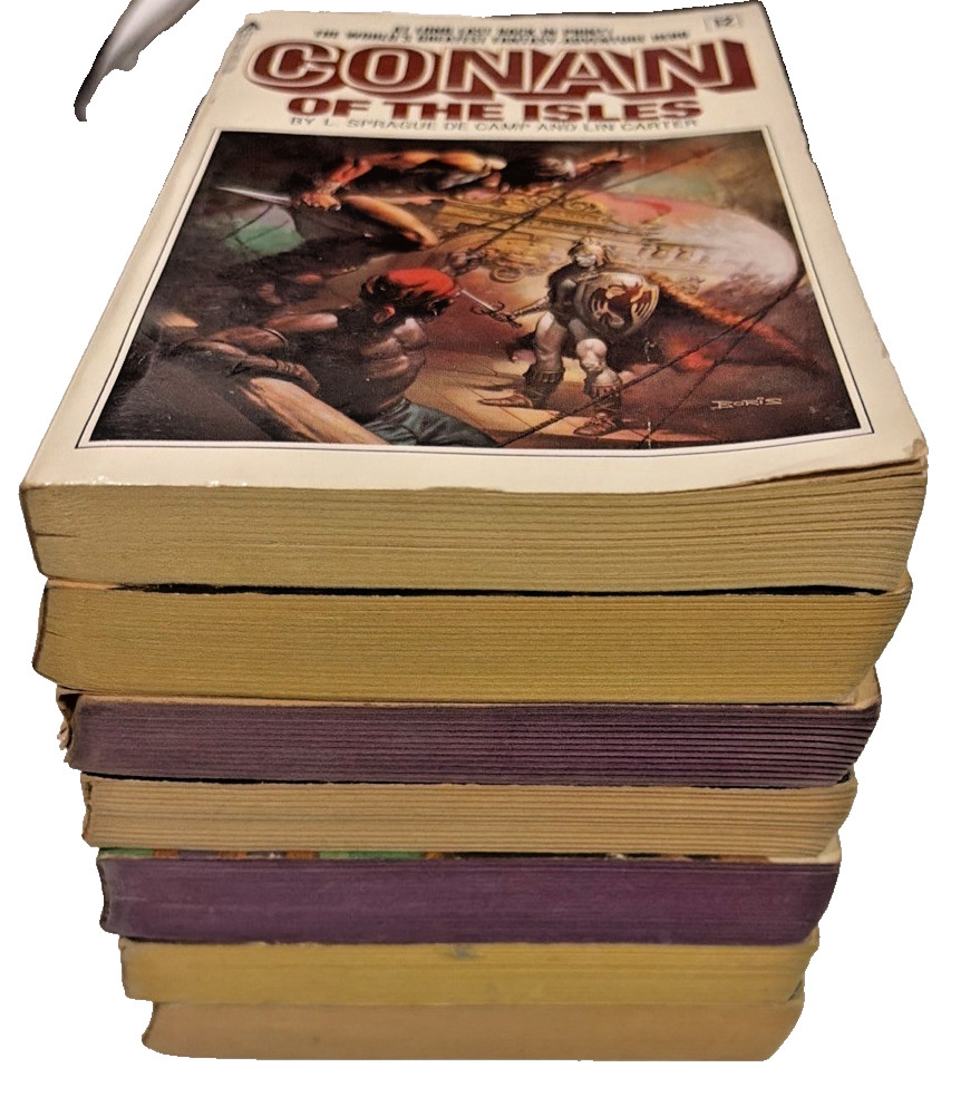 Conan Fantasy Paperback Lot 7 Lancer Ace DAW Robert E Howard Sword & Sorcery