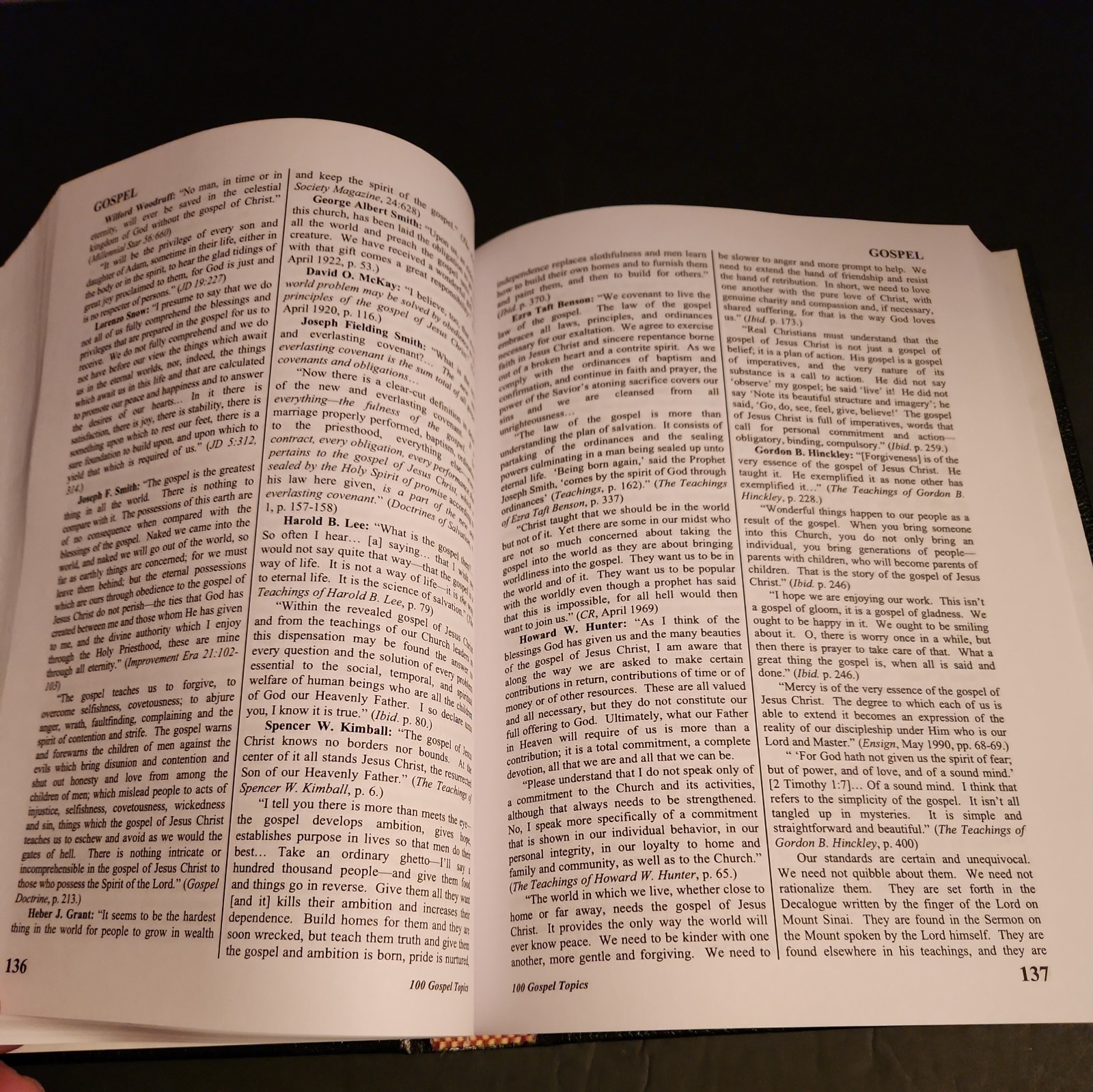 50/100 Gospel Topics, 2 Hardcover Set Of A Compilation Of Scriptures Quotes,