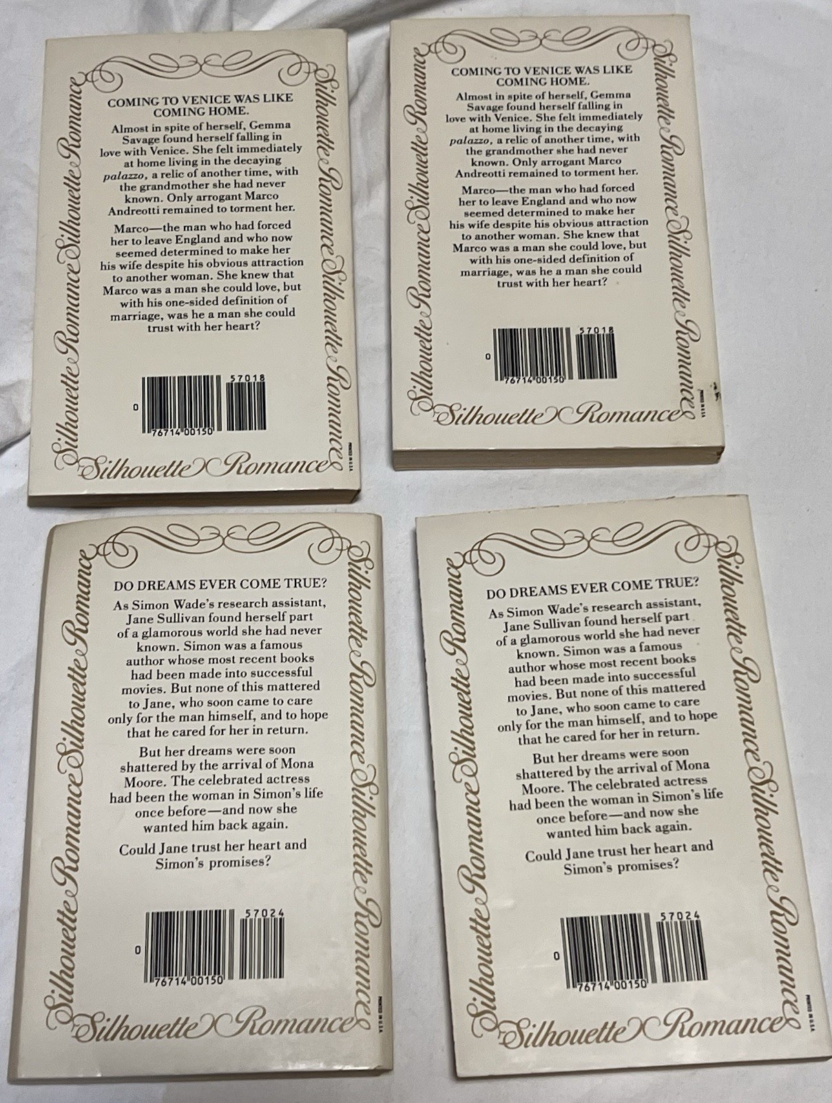 Lot Of 15 Silhouette Vintage Romance Books Desire 1980s