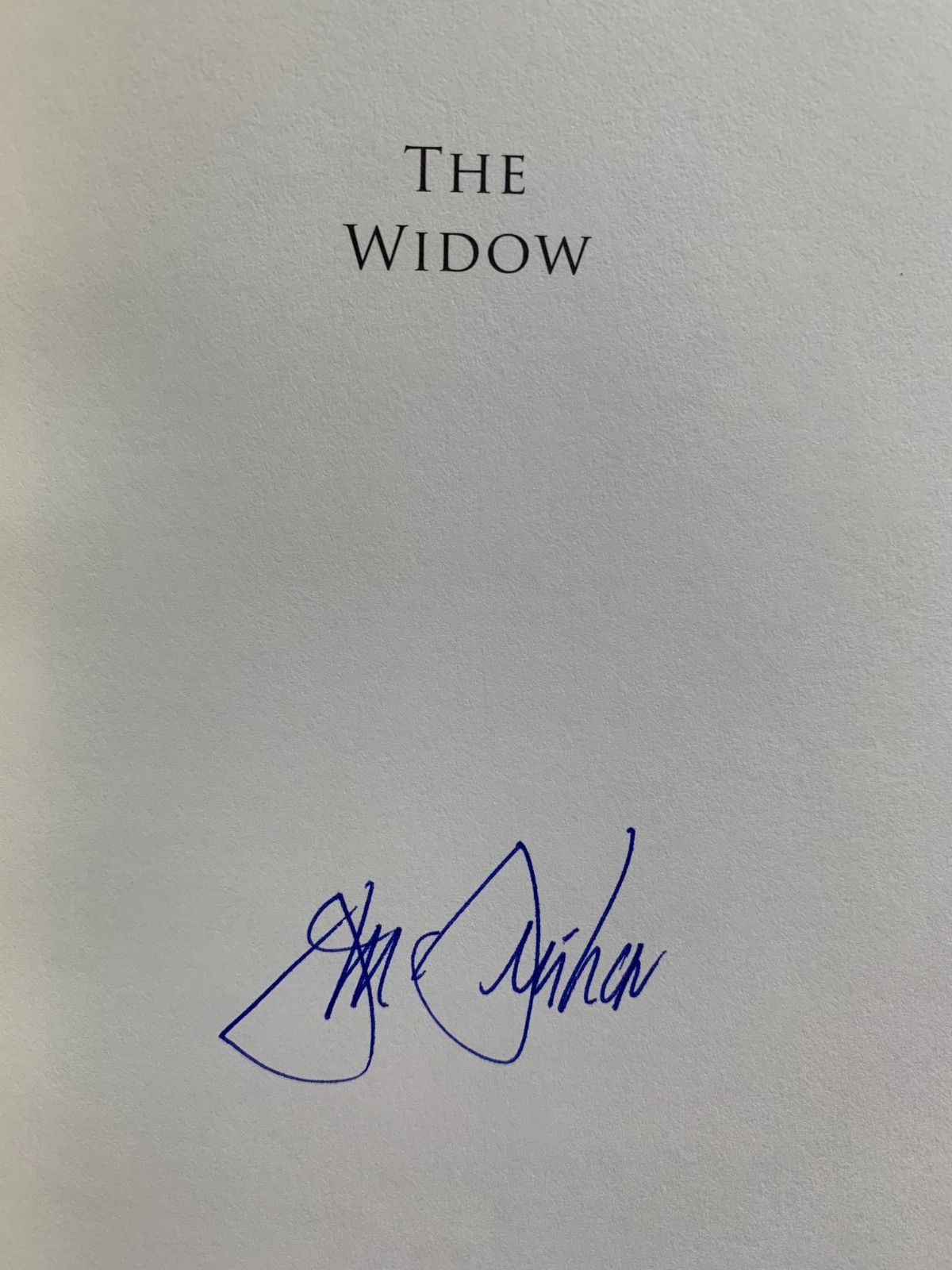 SIGNED – THE WIDOW by John Grisham (2025, Hardcover)-1st ed.