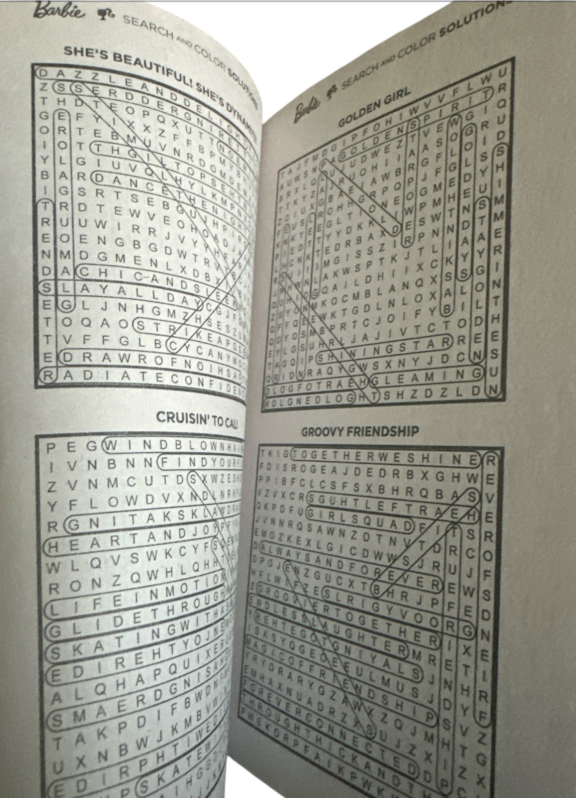 The Barbie Word Search Paperback Book approx. 8 x 10.75 inches 31 Word Search