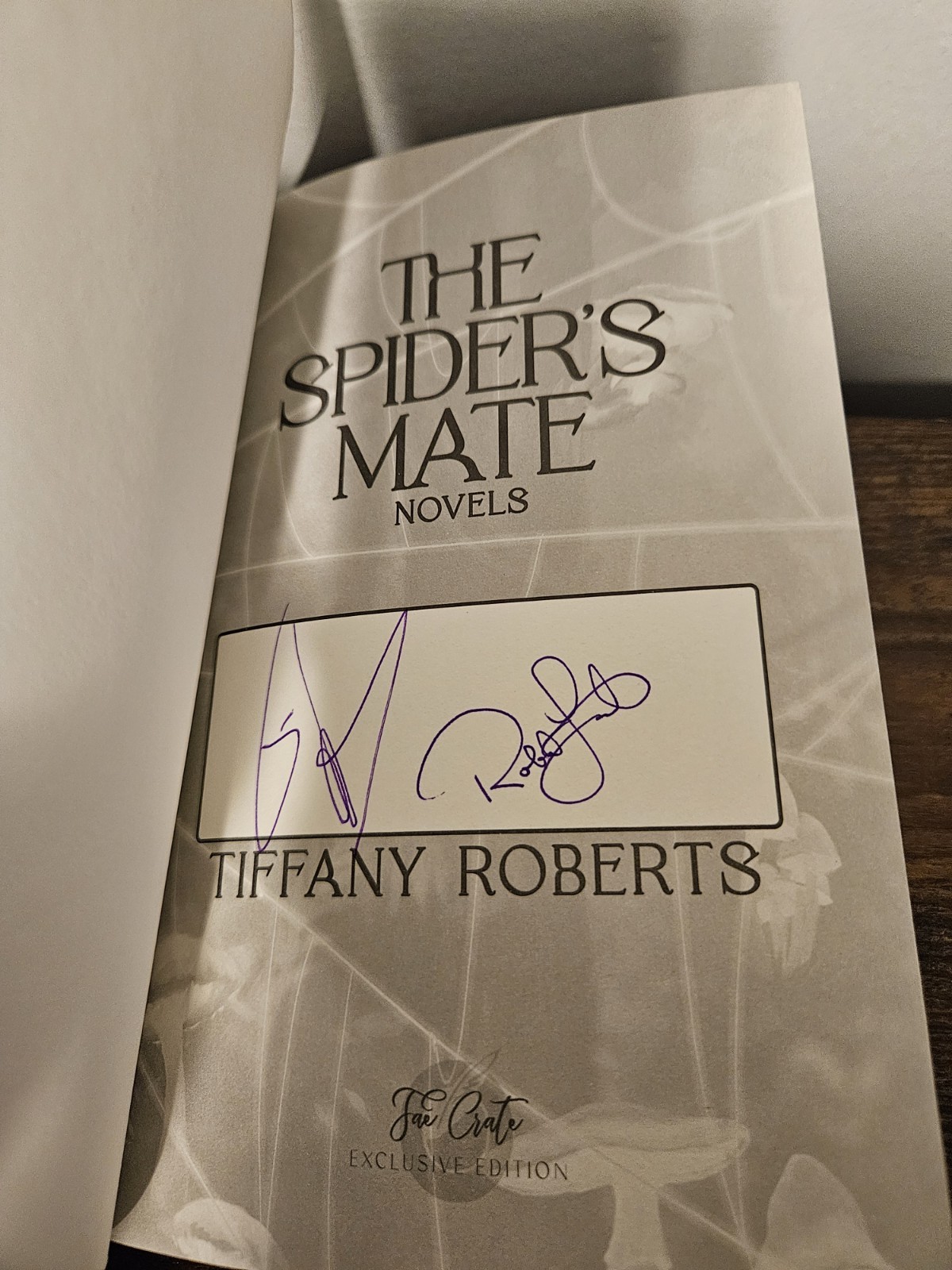 SIGNED FaeCrate The Spider’s Mate Trilogy by Tiffany Roberts & Slipcase Ensnared