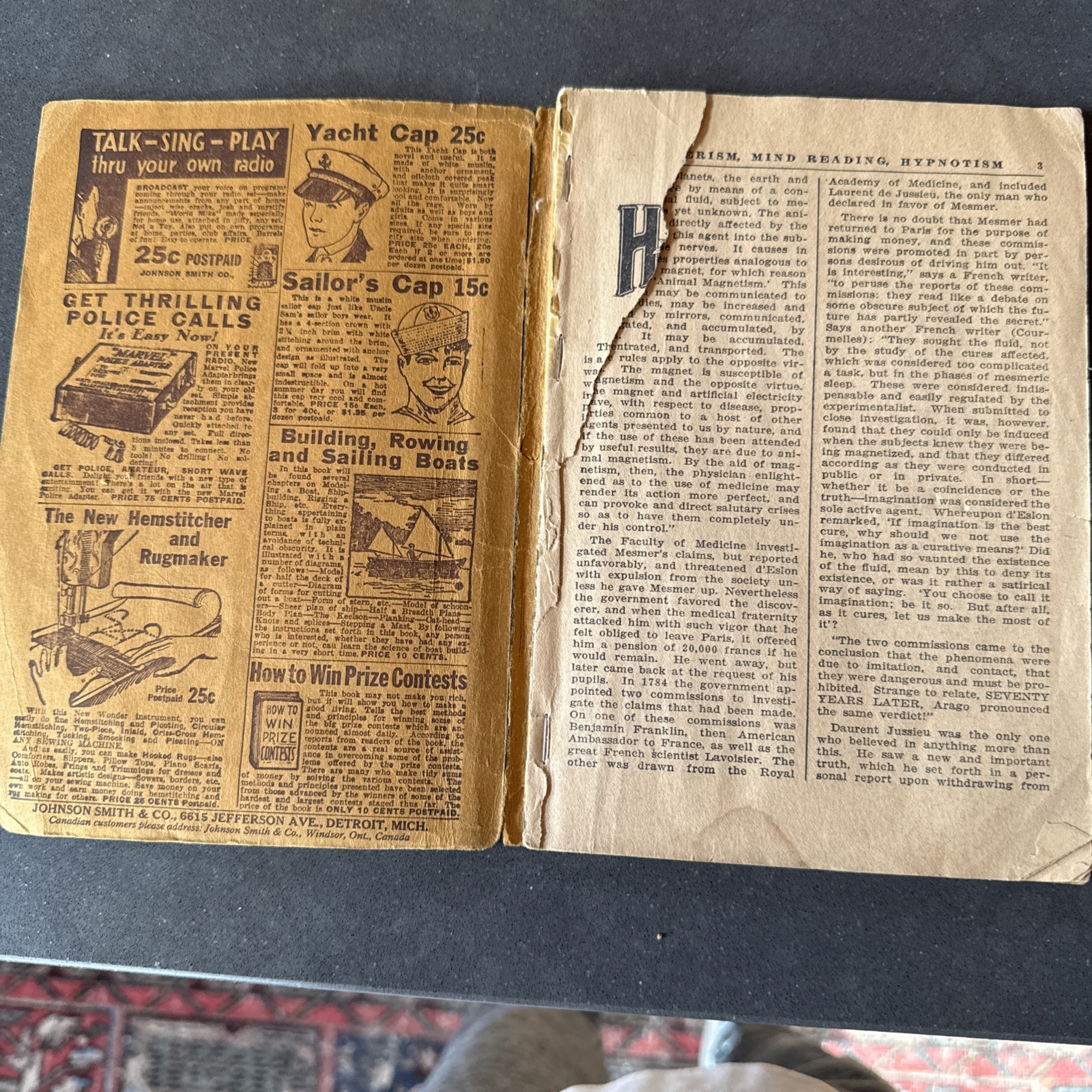 1920’s Hypnotism And Spiritualism How To Hypnotize Owl Cover Booklet GreatGrafix
