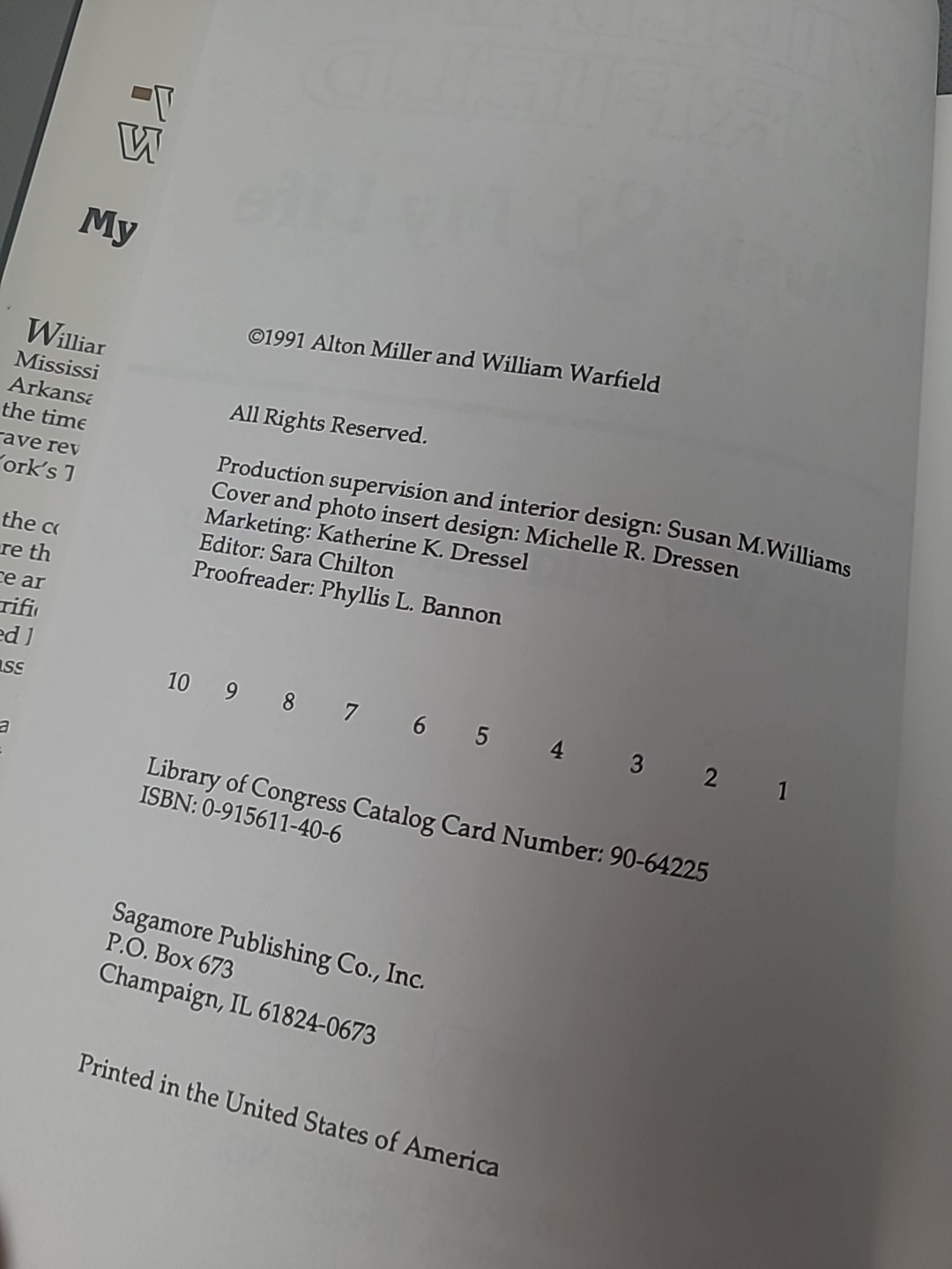 My Music & My Life (SIGNED) by William Warfield w Alton Miller (Sagamore, 1991)