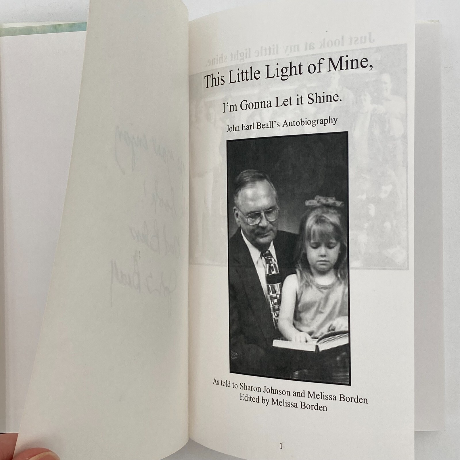 This Little Light of Mine, An Autobiography of John Earl Beall, HC VGC 306 pages