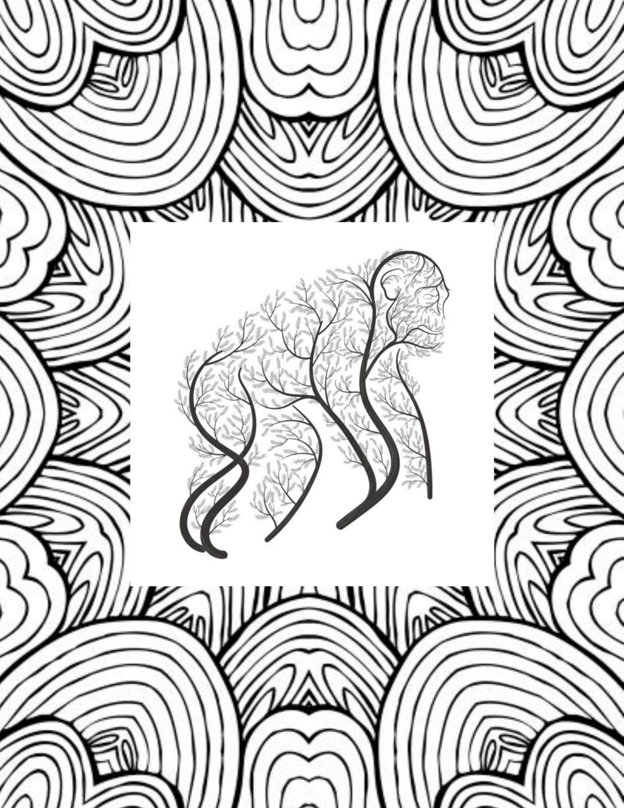 Save the primates Coloring book for Adults Teens 108 Pages 8.5 x 11 for All Ages