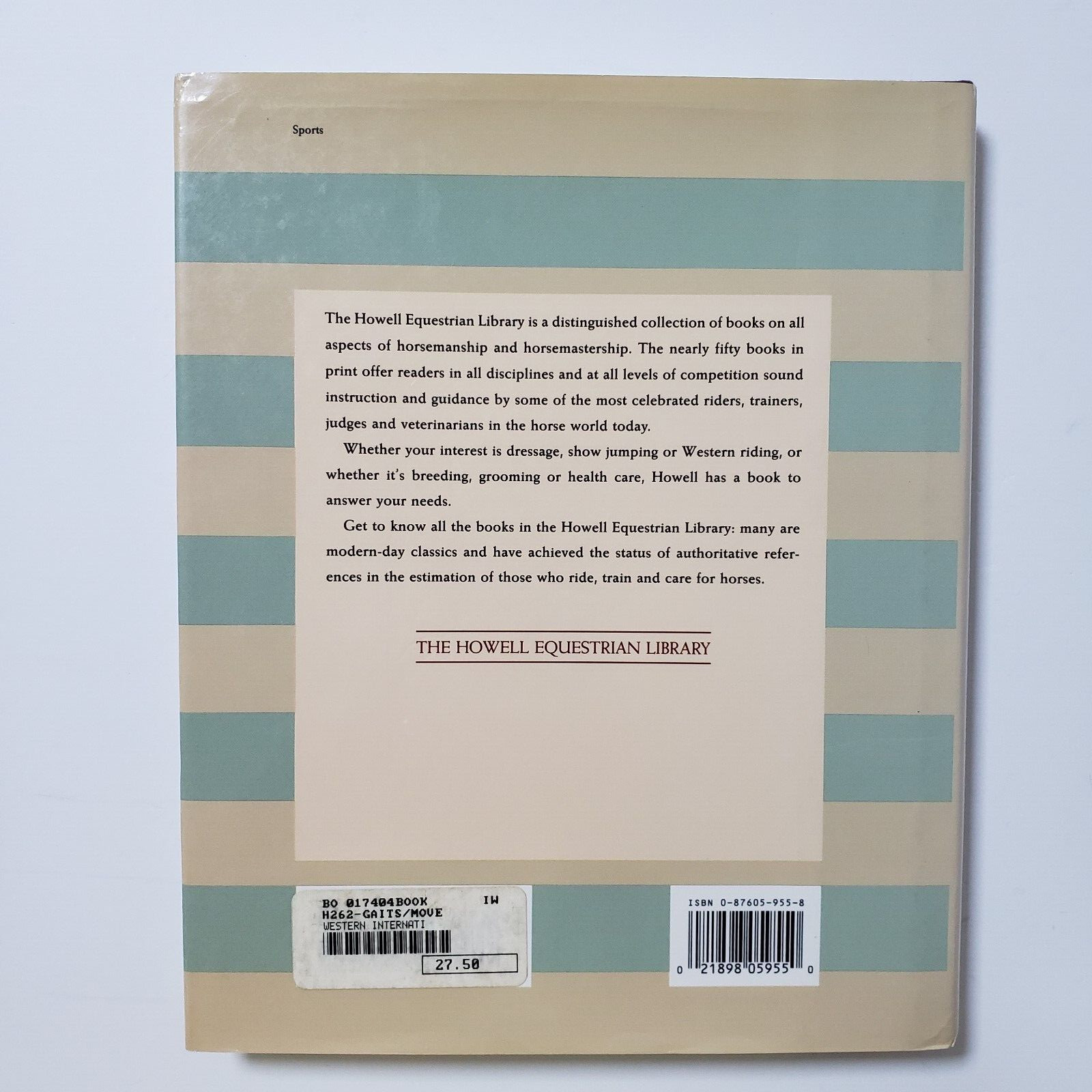 Horse Gaits, Balance and Movement by Susan E. Harris 1993 HC DJ