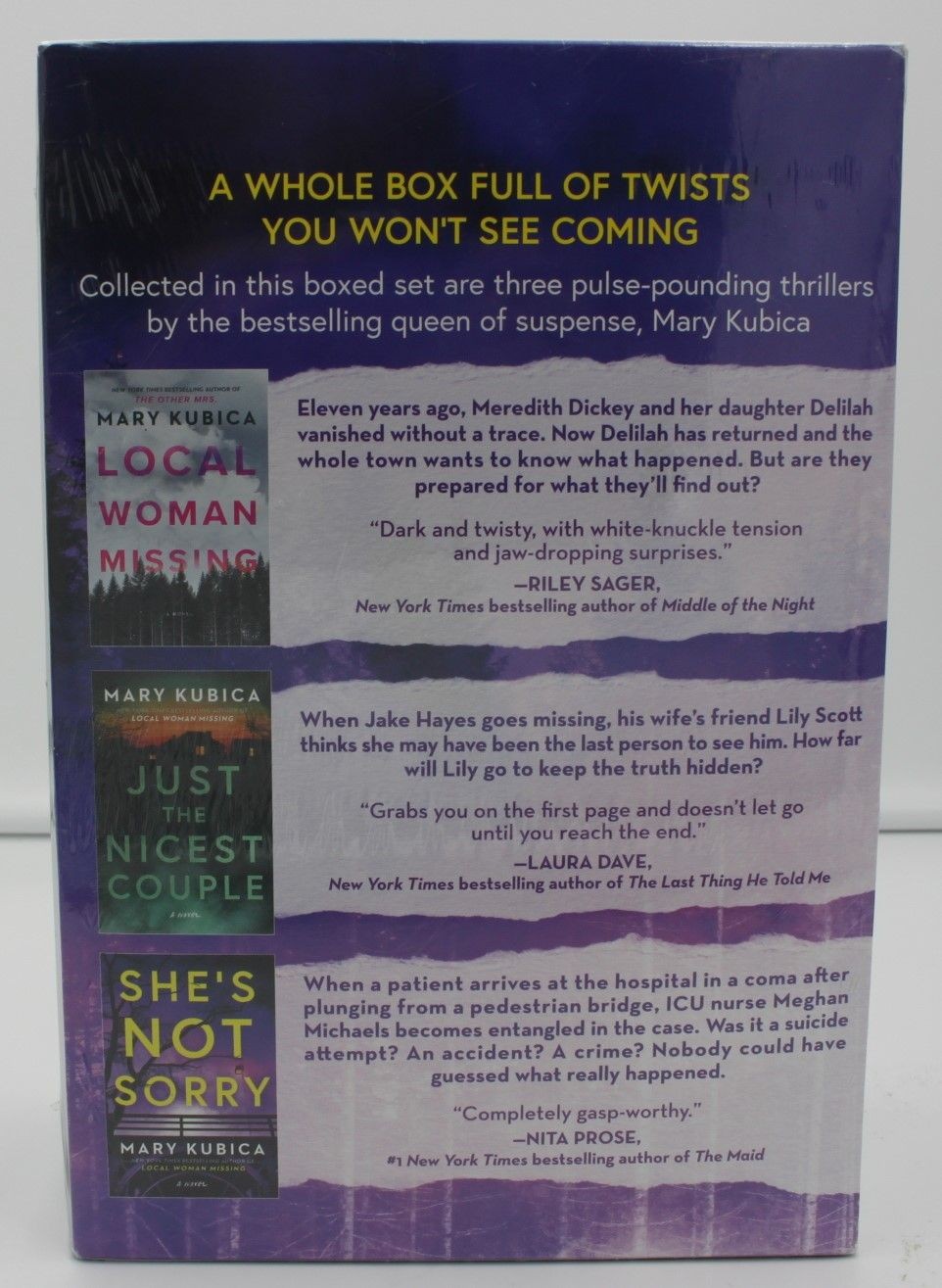 Mary Kubica 3 Box Set Local Woman Missing Just Nicest Couple Shes Not Sorry $90