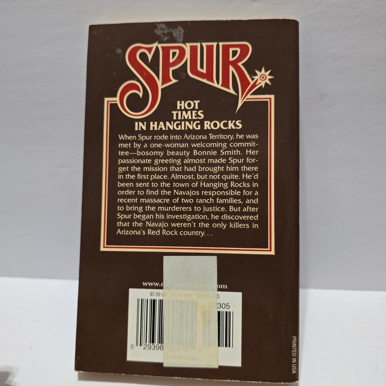 Spur Red Rock Redhead Dirk Fletcher 2004 Western Action Adventure Dorchester