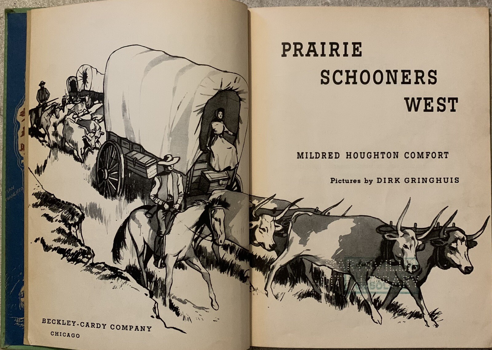 Prairie Schooners West By Mildred Houghton Comfort Beckley Cardy Com. ACCEPTABLE