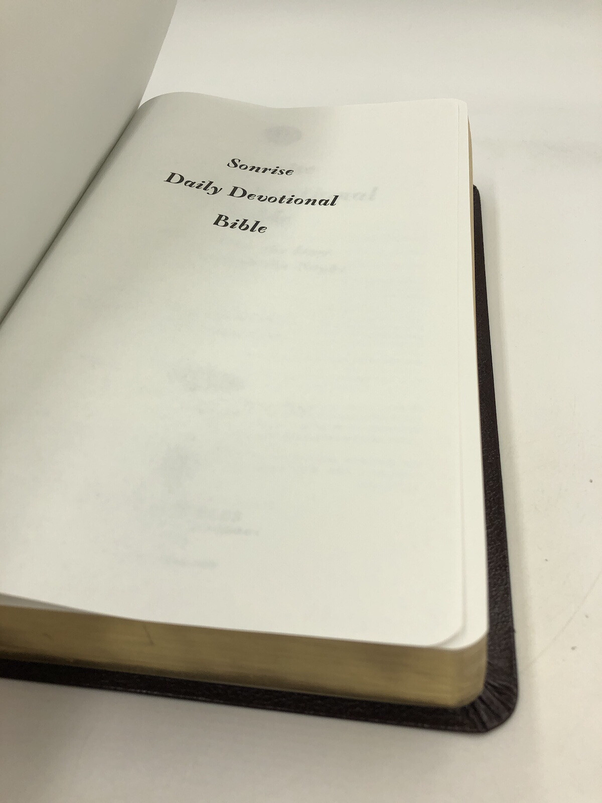 Sonrise Daily Devotional Bible~Thomas Nelson 2004 Bonded Leather ~ Burgundy