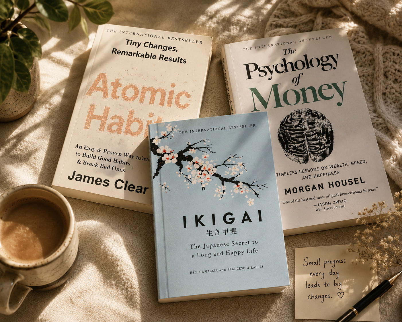 (3 Books) Atomic Habits+ikigai+the Psychology Of Money (Paperback)