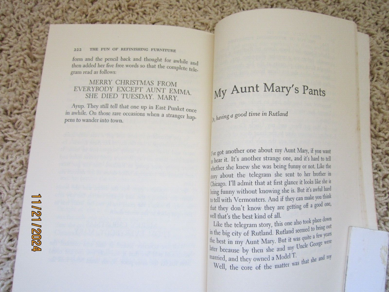 „The Fun of Refinishing Furniture“ 1976 Grotz 244 pages ISBN 0-385-14916-6
