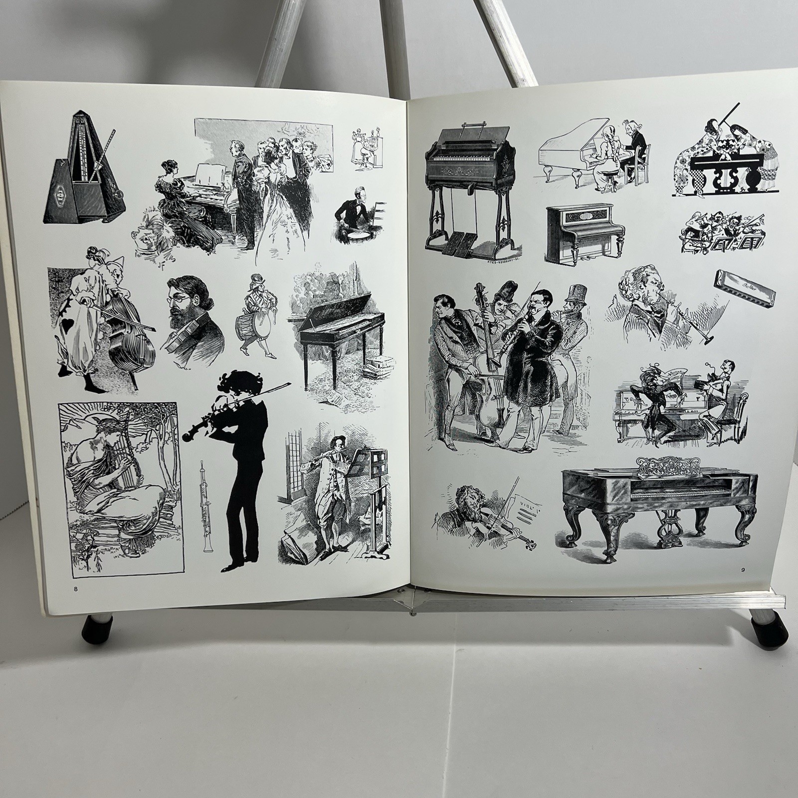 NEW Vintage Dover Ready-to-Use Old-Fashioned MUSIC Illustrations Clipart Book 90