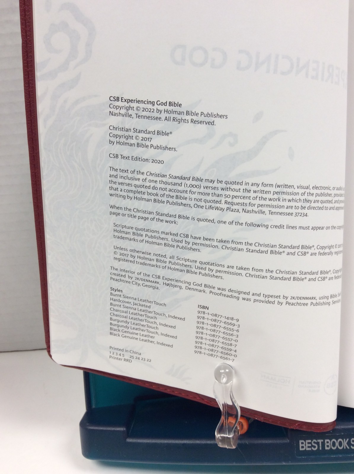 EXPERIENCING GOD – CHRISTIAN STANDARD BIBLE Imitation Leather Bound 2022