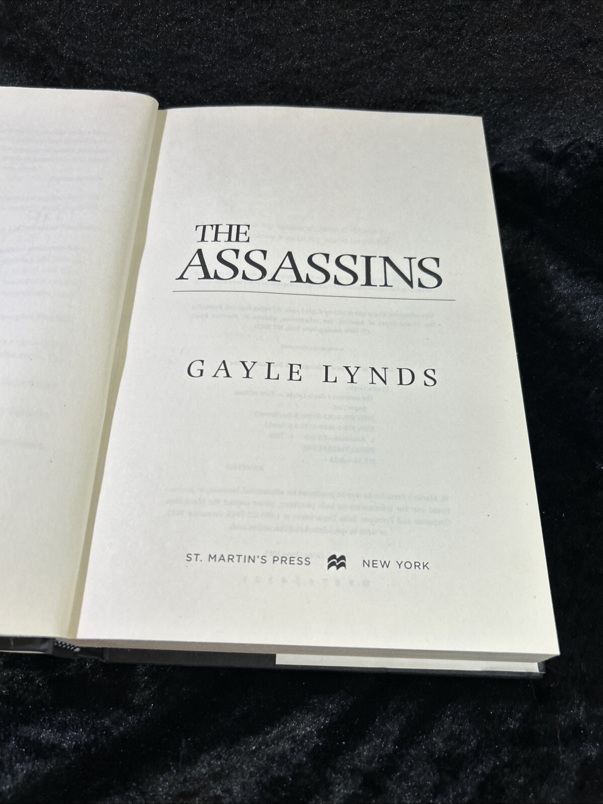 THE ASSASSINS (Judd Ryder) – Gayle Lynds – 2015 HC/DJ 1st Ed