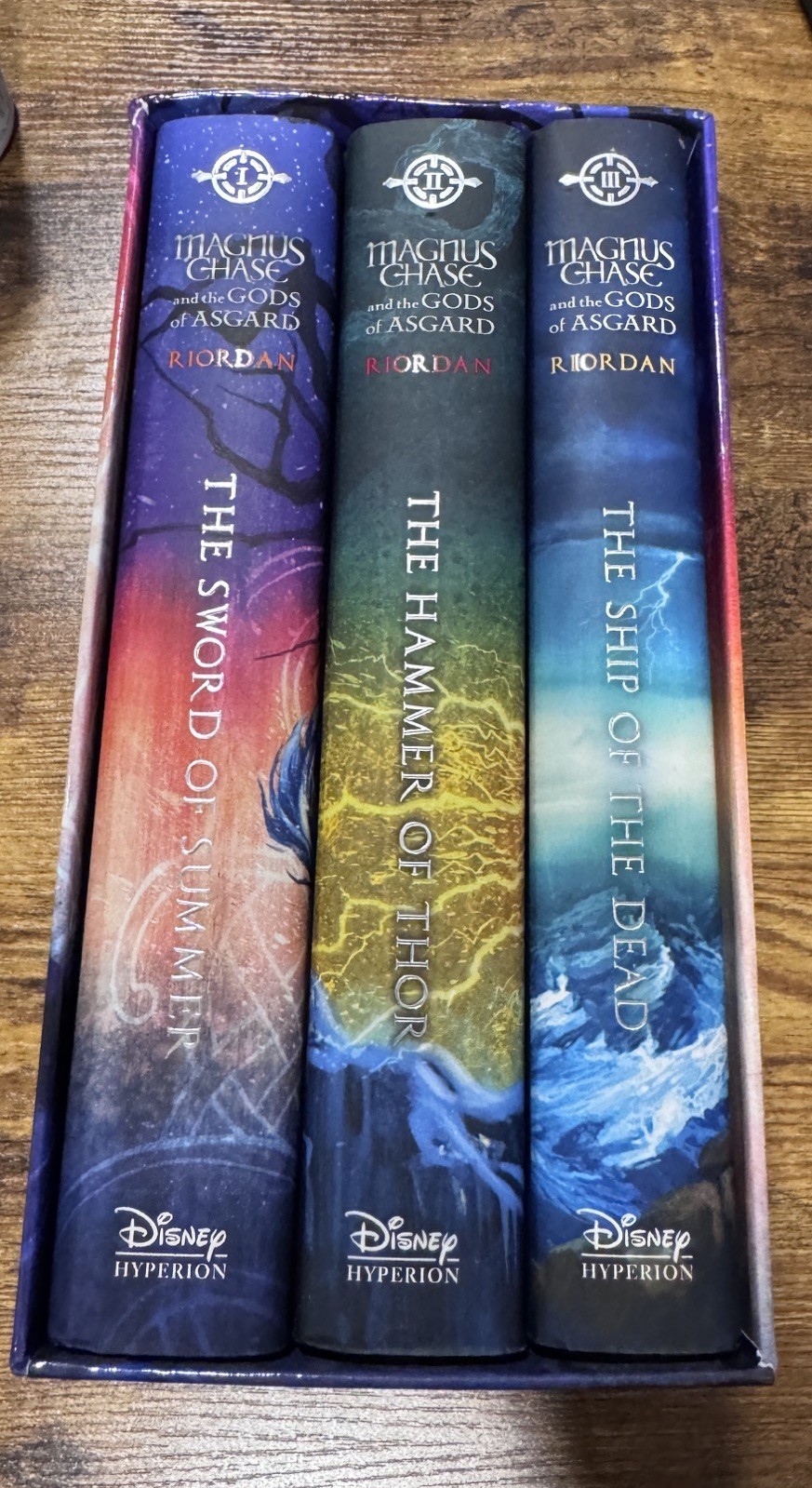 Magnus Chase and the Gods of Asgard 3 Box Set Rick Riordan, Hardcover Disney
