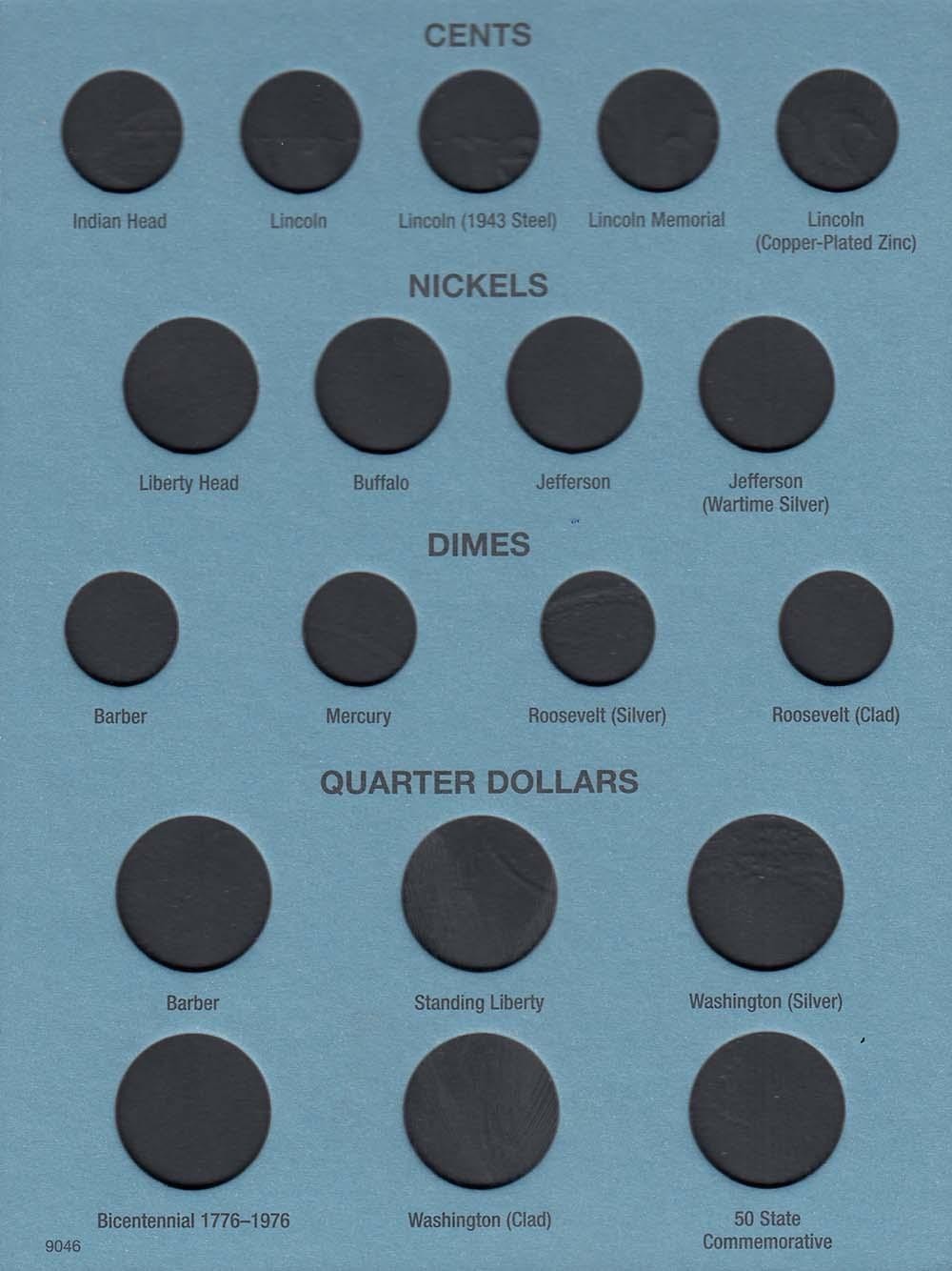 Whitman New Blue Folder 9046 For US 20th Century Type Coins New Album Free Post