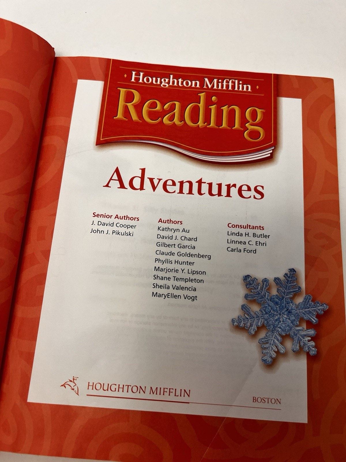 HOUGHTON MIFFLIN READING: Student Anthology Textbook Grade 2.1 Adventures – GOOD