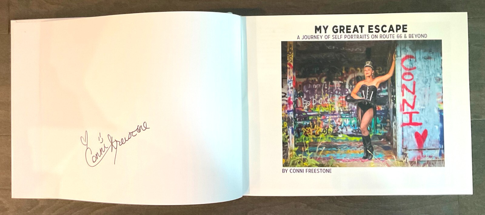 ROUTE 66 Photo Book – 350 Pages Signed by Conni Freestone Self Photo Artist