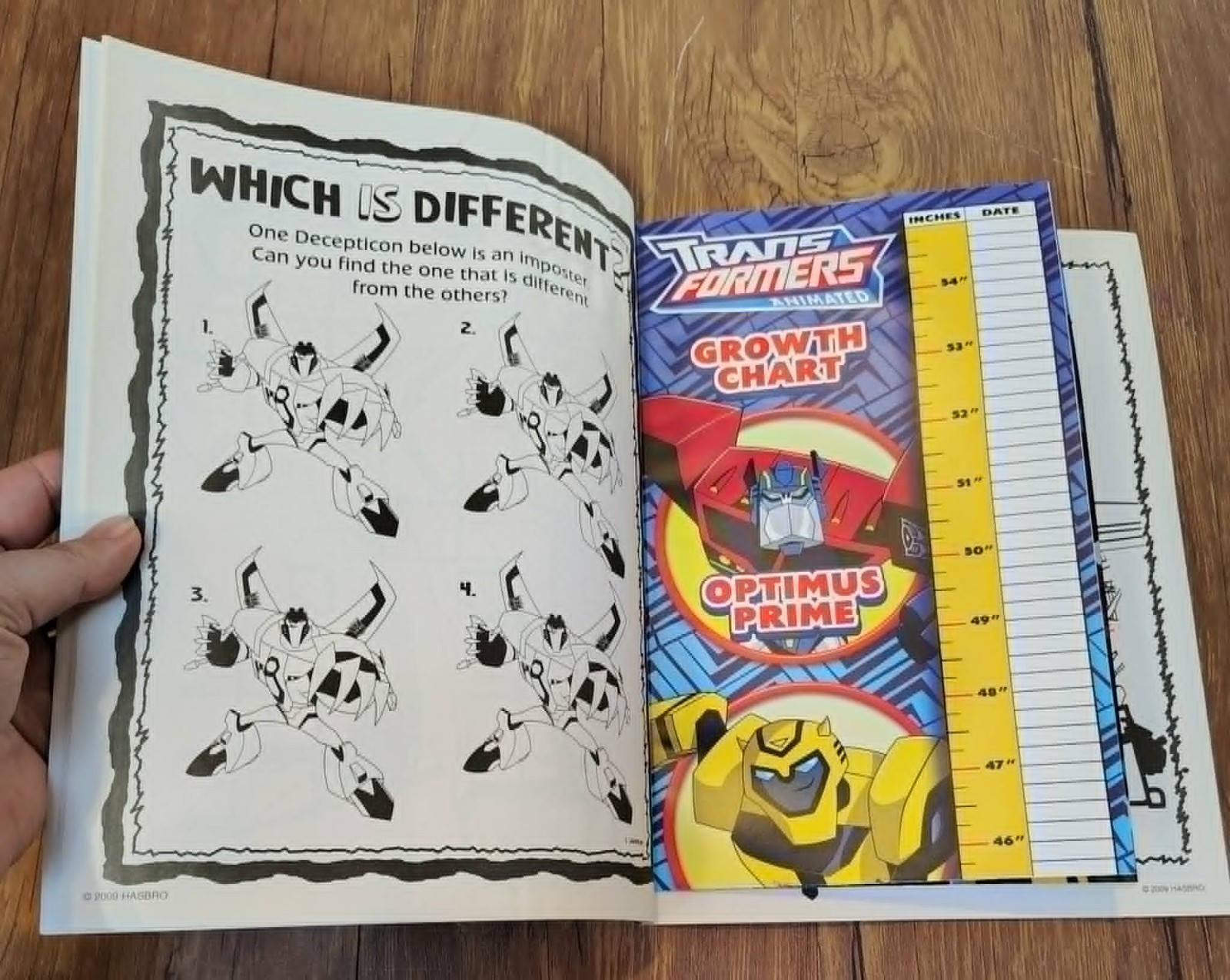 Transformers Animated Coloring & Activity Book – 2009 – Stickers poster Chart