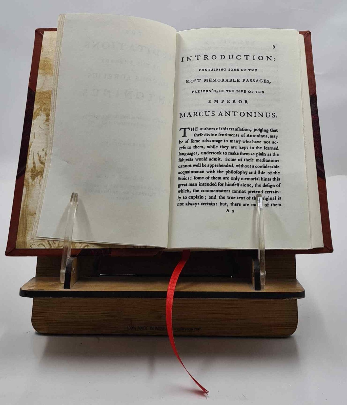 The Meditations Of The Emperor Marcus Aurelius Antoninus 1752 [Leather Bound]