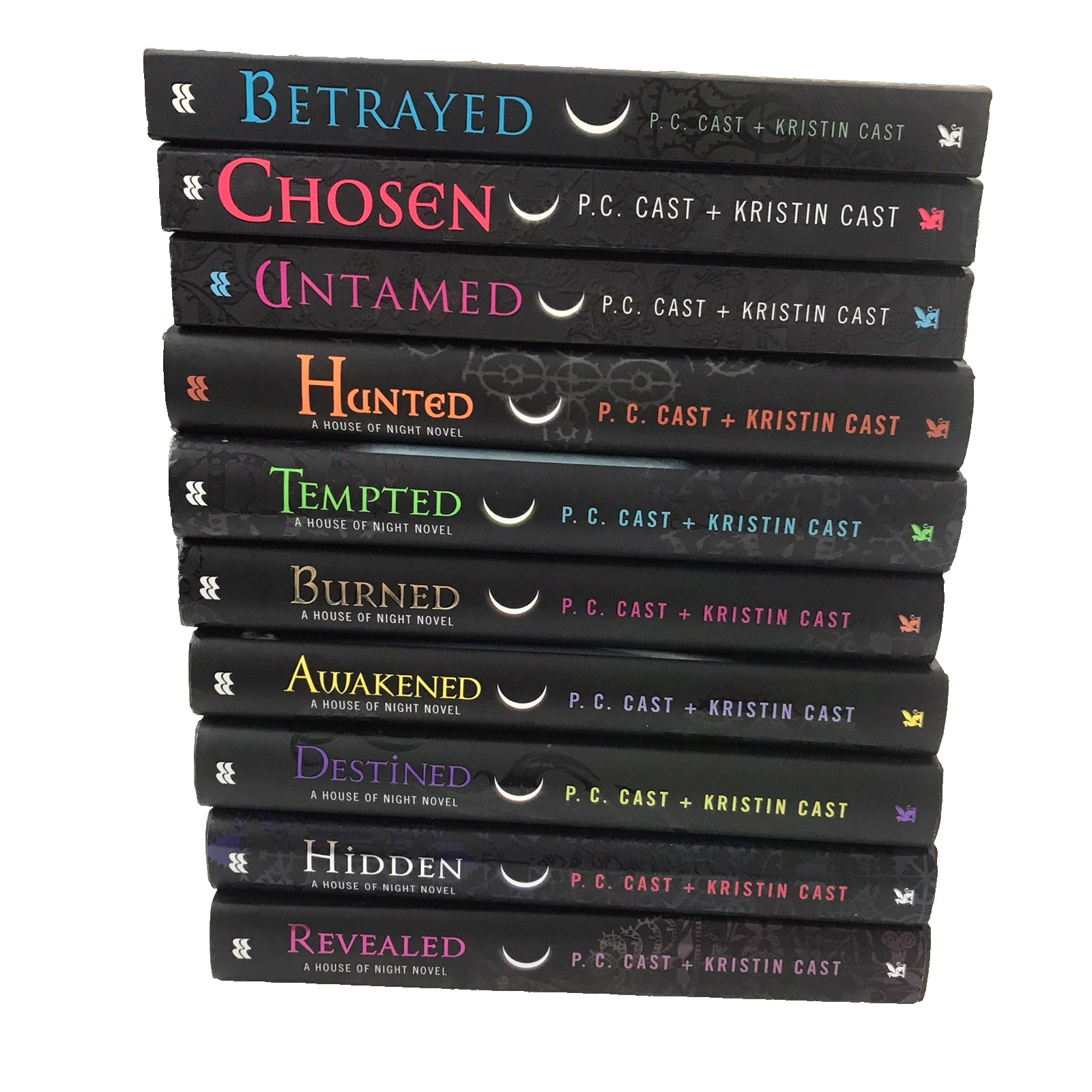 Lot 10 House of Night Vampire Book Series P.C. Cast #2 -11 (7 HC+3 PB) Very Good