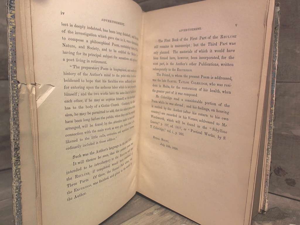 The Prelude, or Growth of a Poet’s Mind 1850 by William Wordsworth D. Appleton &