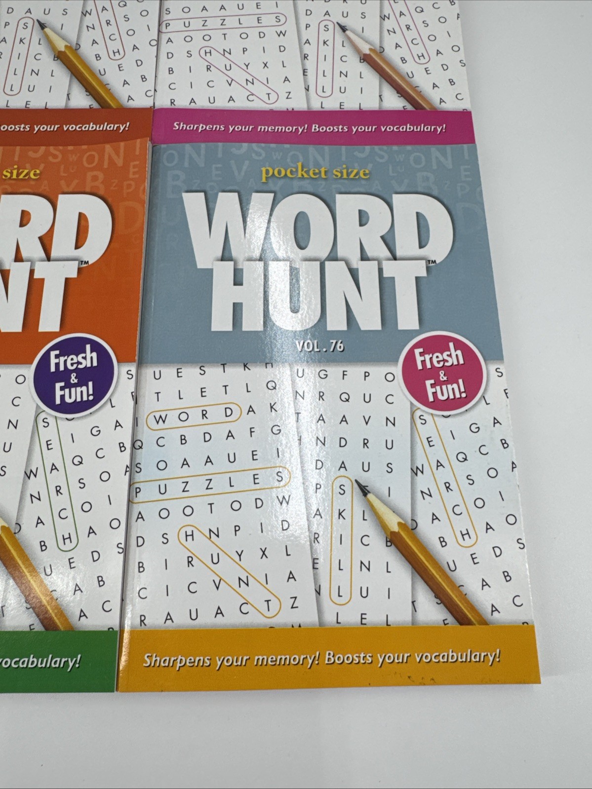 Lot Of 4 Papp Word Hunt Word Search Pocket Size Books NEW vol. 73-76