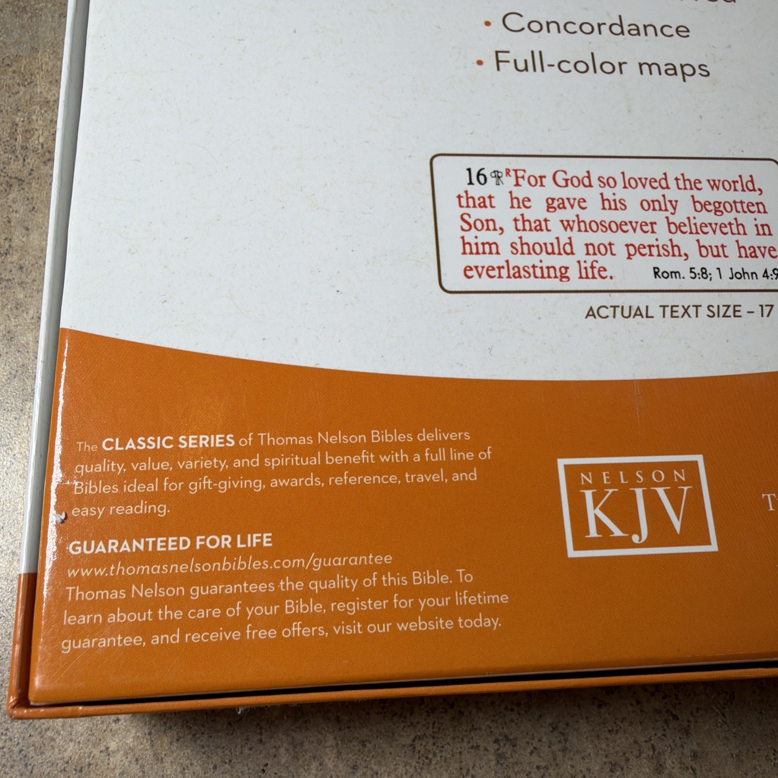 Thomas Nelson King James Holy Bible Giant Print Soft Leather KJV Brown