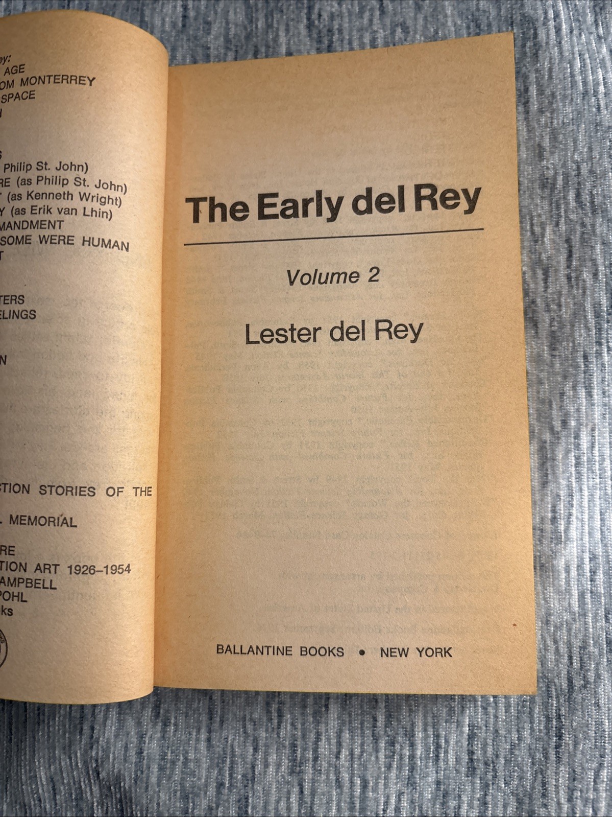 The Early Del Rey – Volume 1 and Volume 2 – Sci Fi Paperbacks