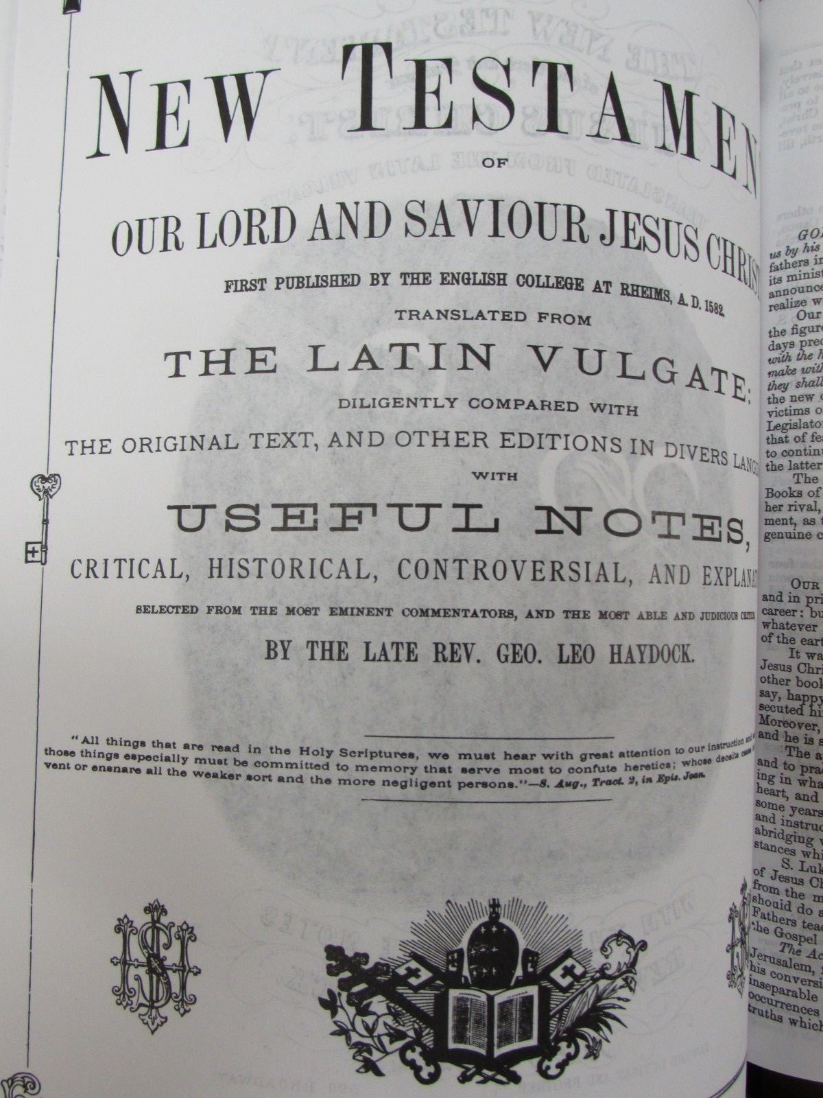 Hardback Douay Rheims Haydock Holy Bible in English