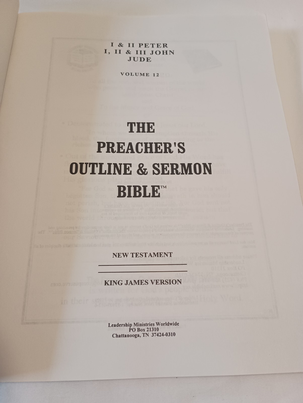 Preacher’s Outline and Sermon Bible: I & II Peter, I, II & III John, Jude (KJV)