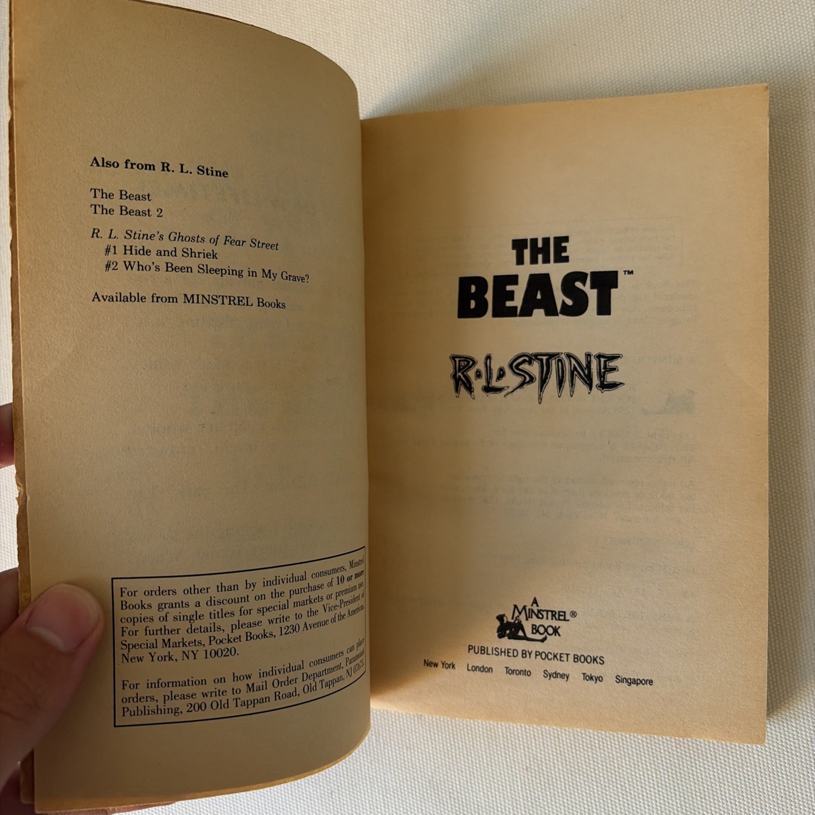 Beast by R. L. Stine (1994, Trade Paperback)