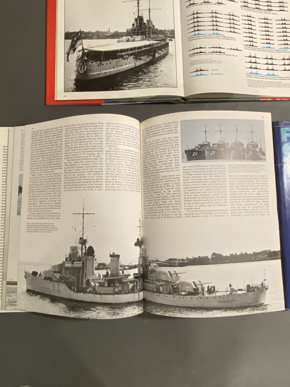 Book Lot of 3 WW1 WW2 Battleships Destroyers Fighting Ships Preston HC