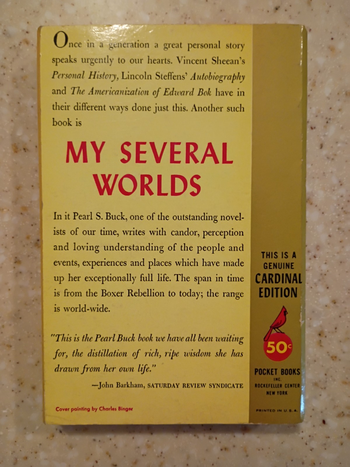 LOT OF 3 PEARL S BUCK CARDINAL EDITION PAPERBACKS FAST FREE SHIPPING SEE PHOTOS
