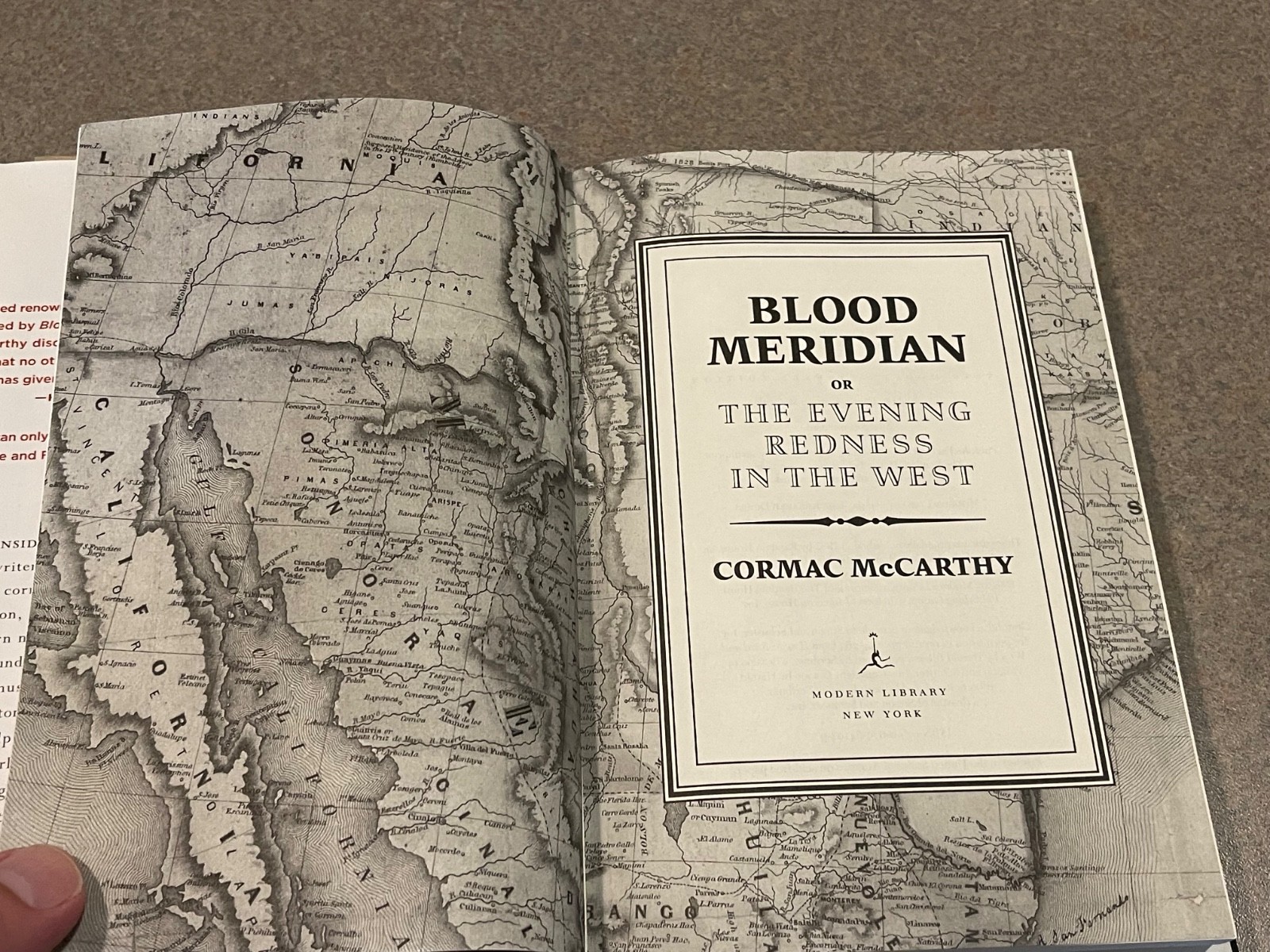 Blood Meridian by Cormac McCarthy (Modern Library Edition Hardcover)