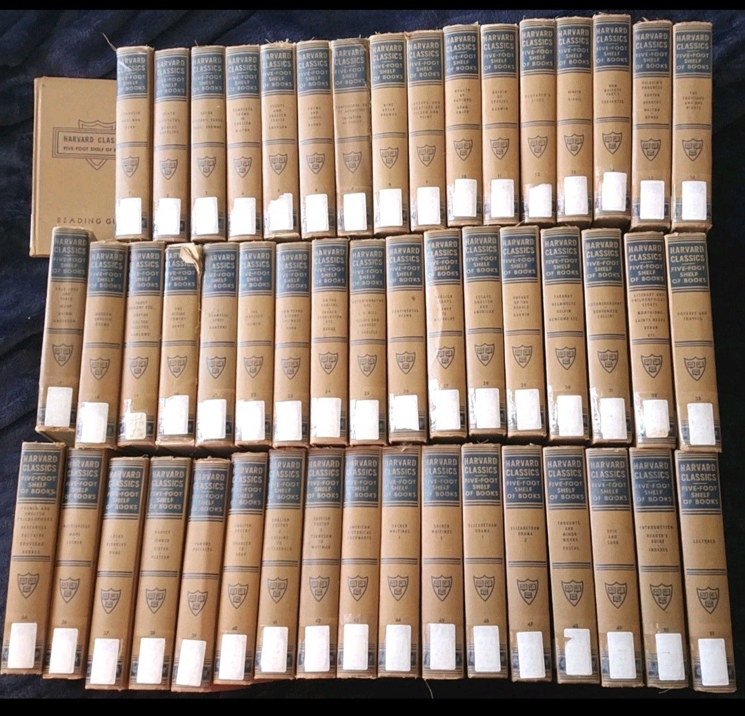1930s Harvard Classics 5 Foot Shelf Of Books 51 Volume (#35 missing) Library Iss