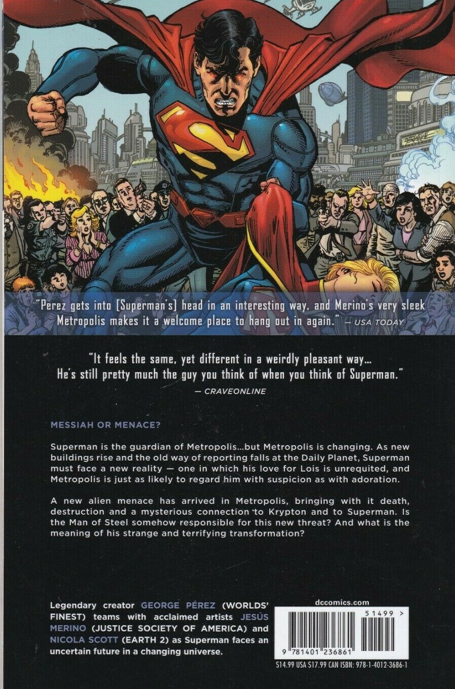 SUPERMAN VOL. 1: WHAT PRICE TOMORROW? by George Perez (2013 Trade Paperback)