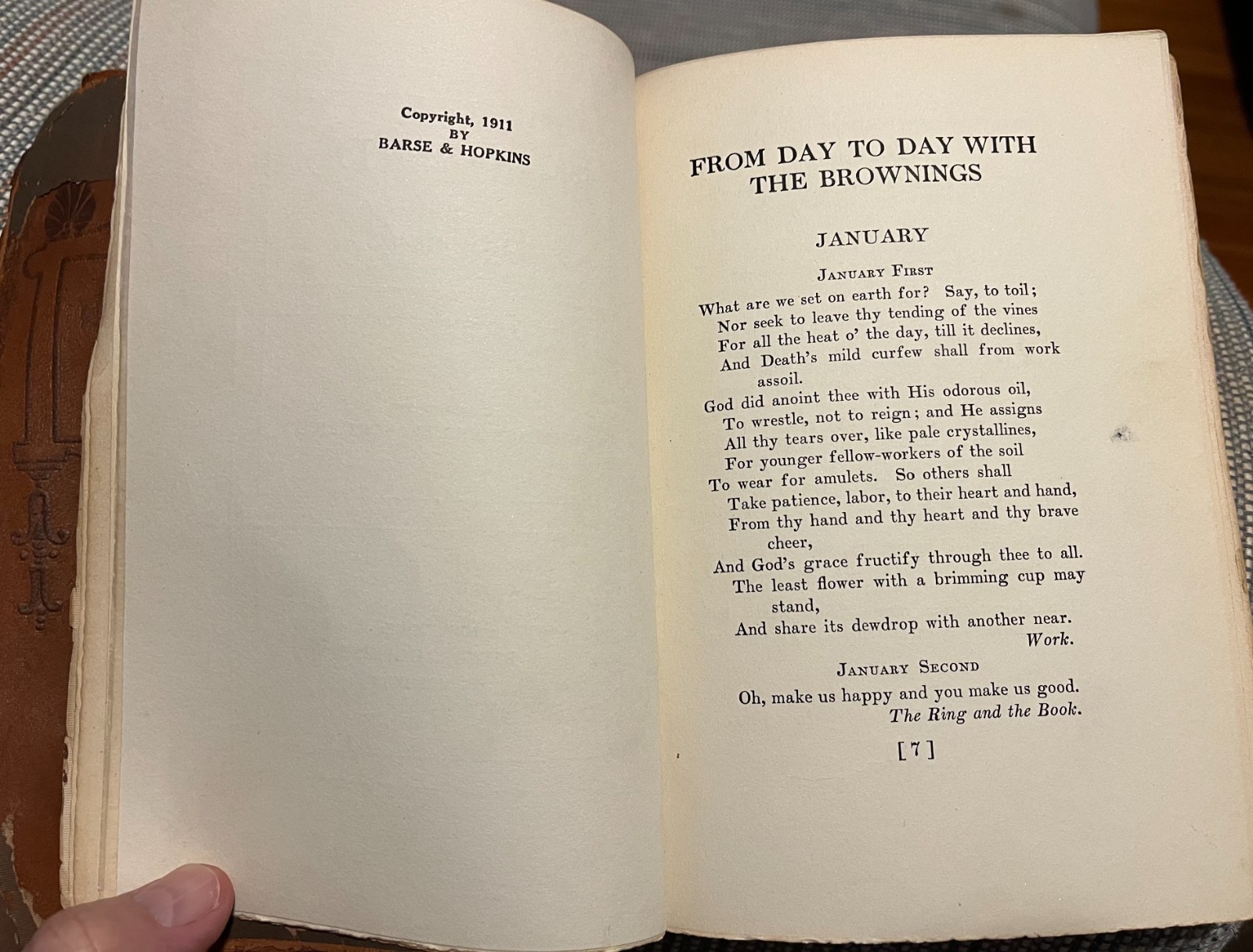 From Day to Day with the Brownings, Wallace & Frances Rice [Soft Leather Bound]