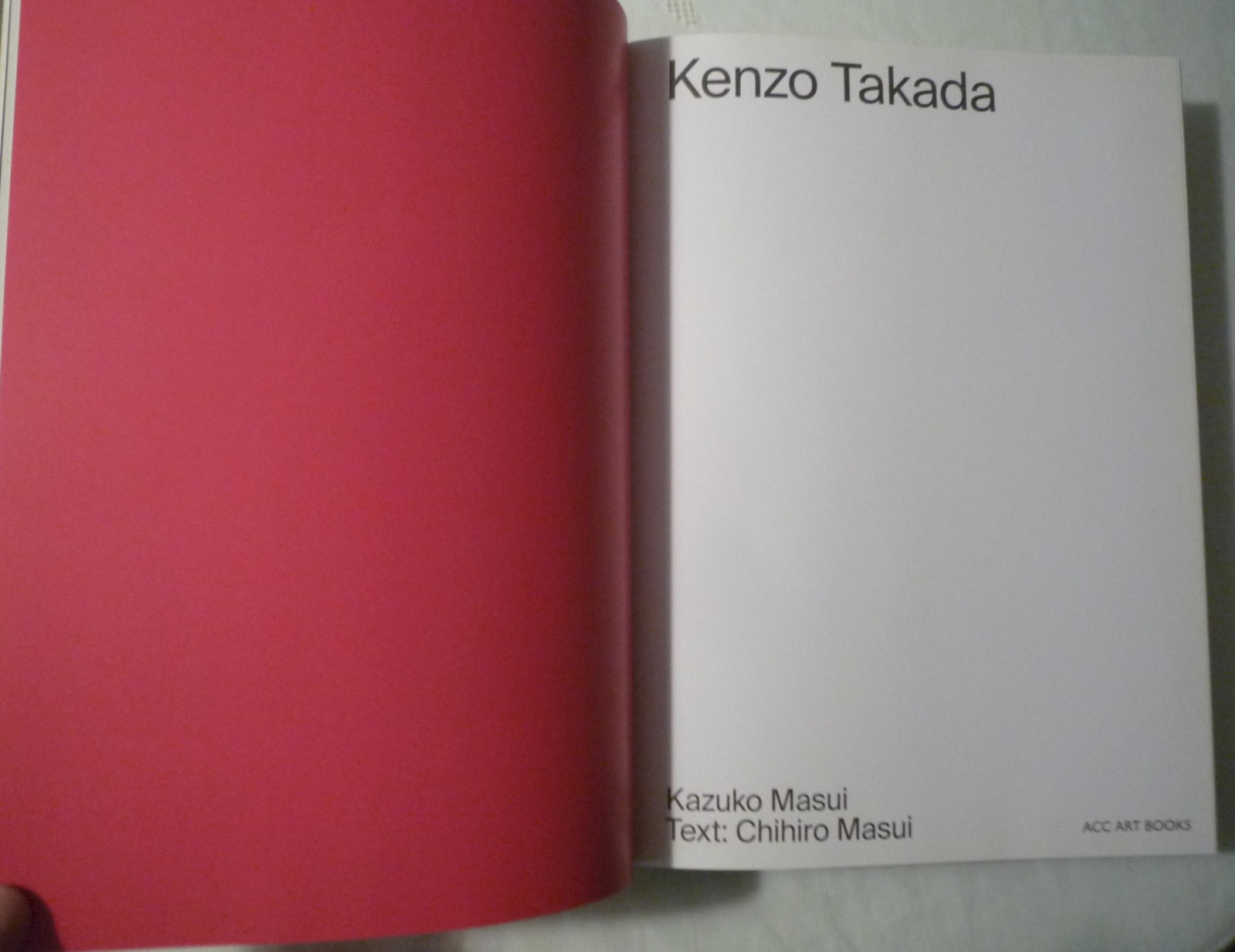 Kenzo Takada Kazuko Masui Haedcover Art Fashion Design NEW