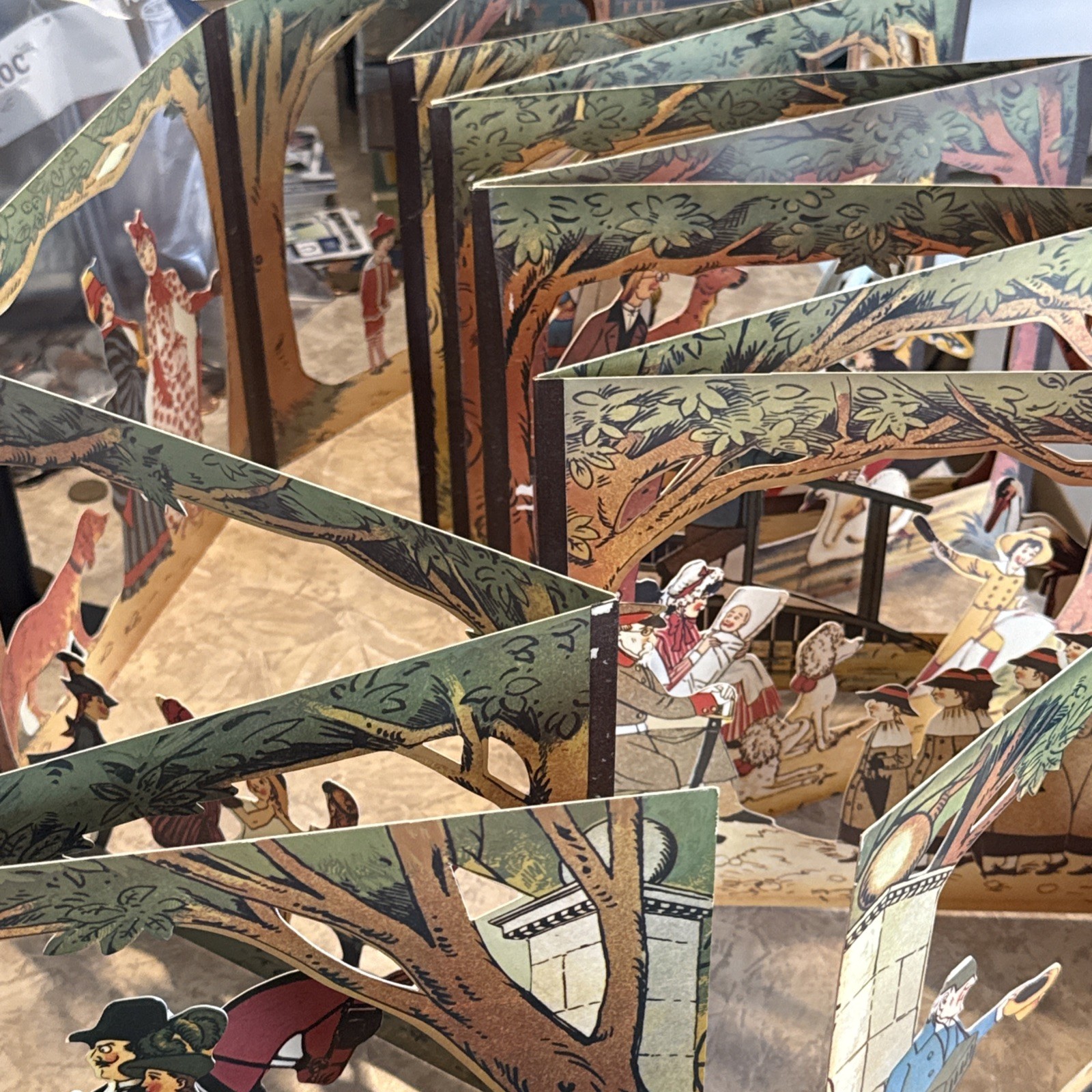 Lothar Meggendorfer The City Park Antique Stand-Up Pop-Up Book Reproduction