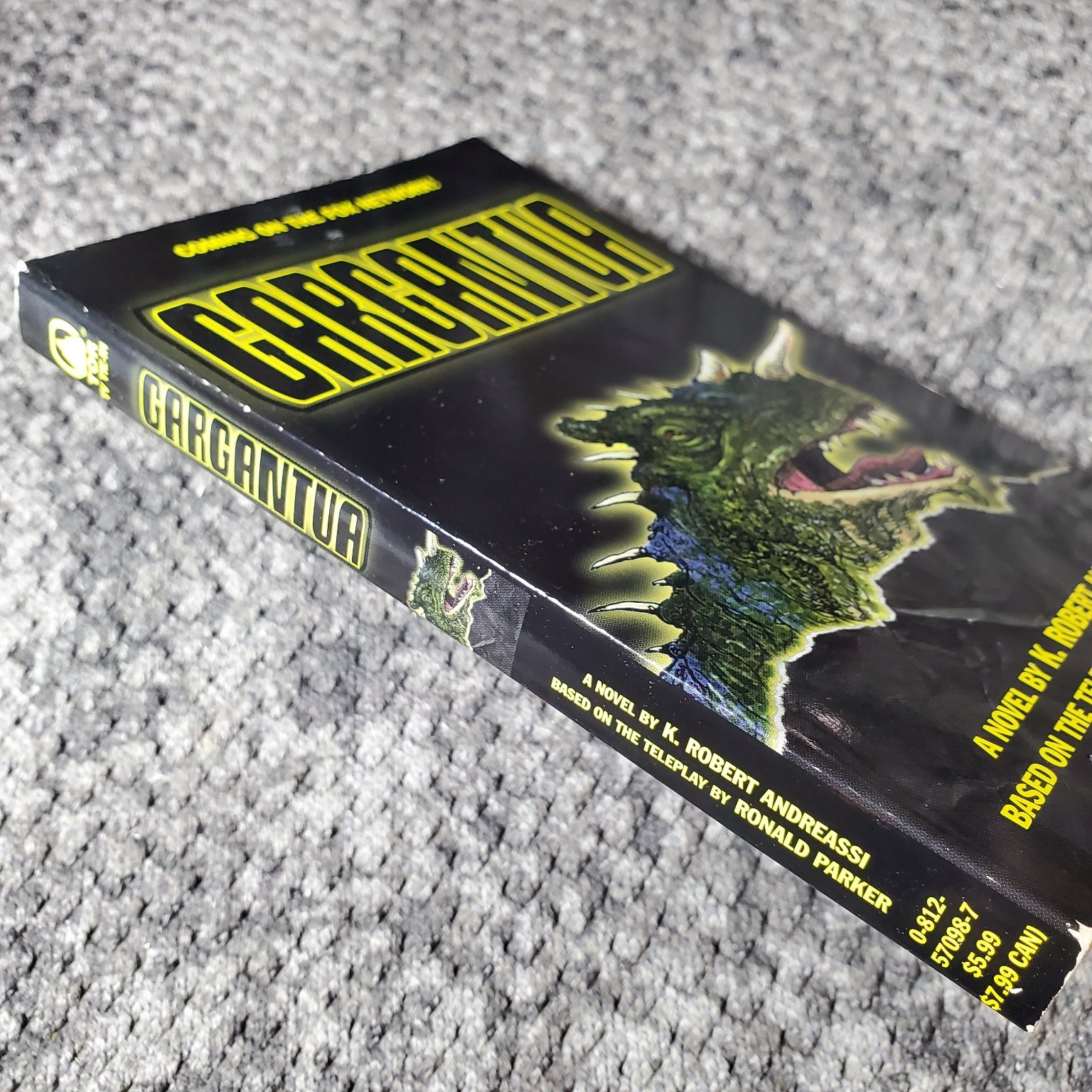 Gargantua K. Robert Andreassi 1998 First Edition Fox TV Monster Thriller Tor